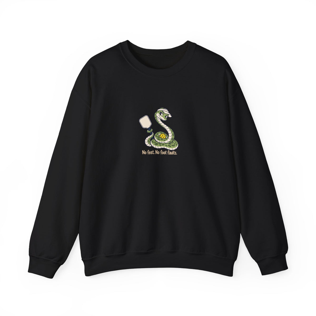 Snake pickleball crewneck sweatshirt in Black