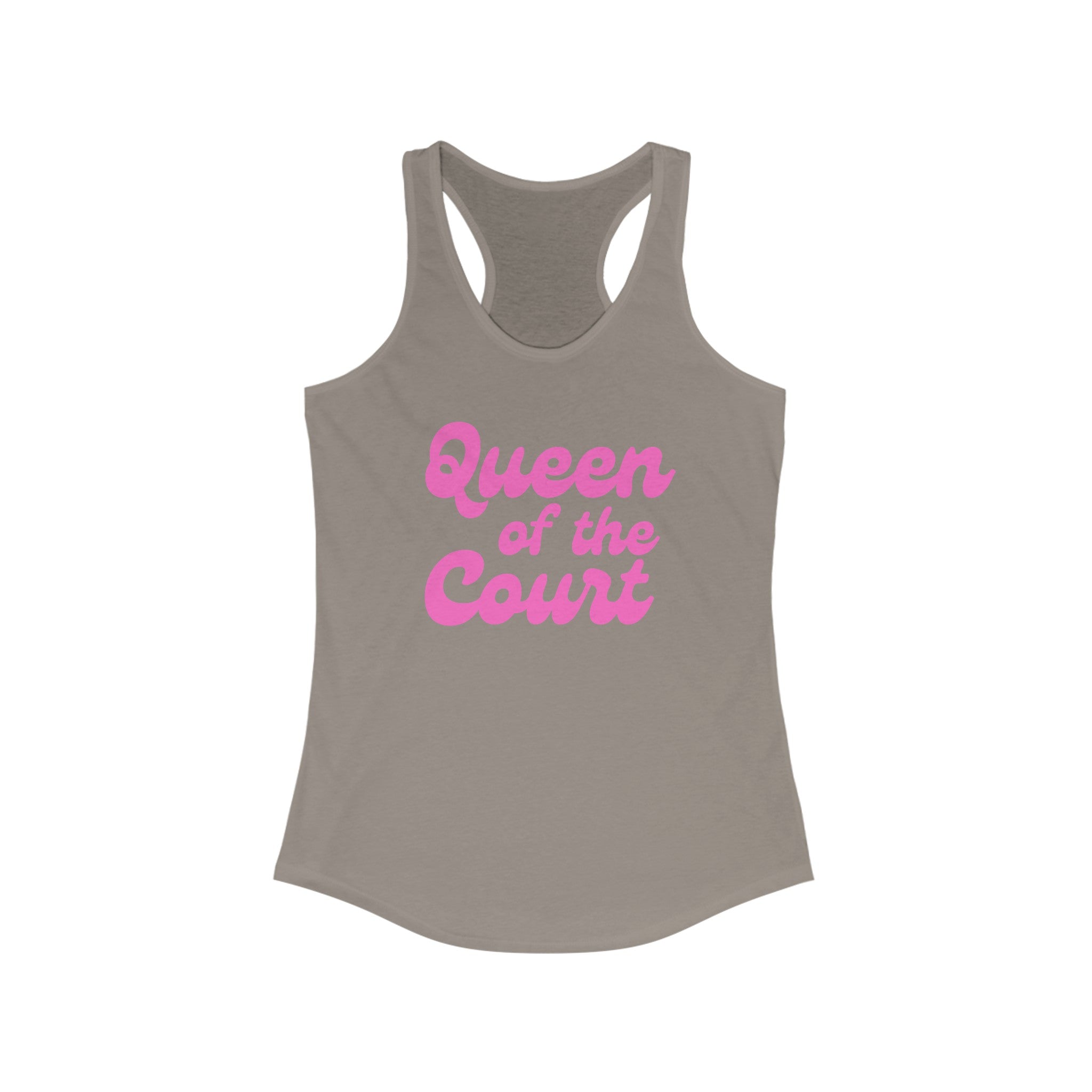 Women's Racerback Slim Fit Pickleball Tank | Queen of the Court | Pink Wednesdays Collection