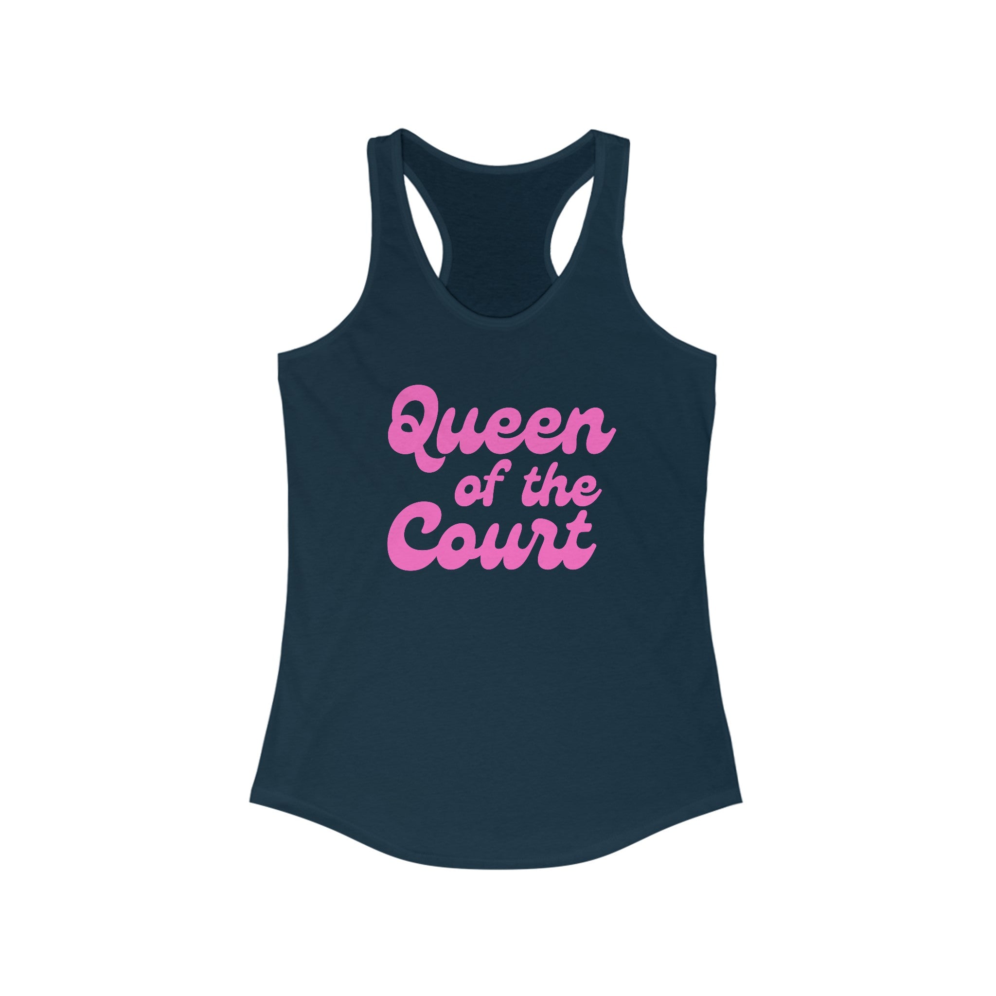 Women's Racerback Slim Fit Pickleball Tank | Queen of the Court | Pink Wednesdays Collection