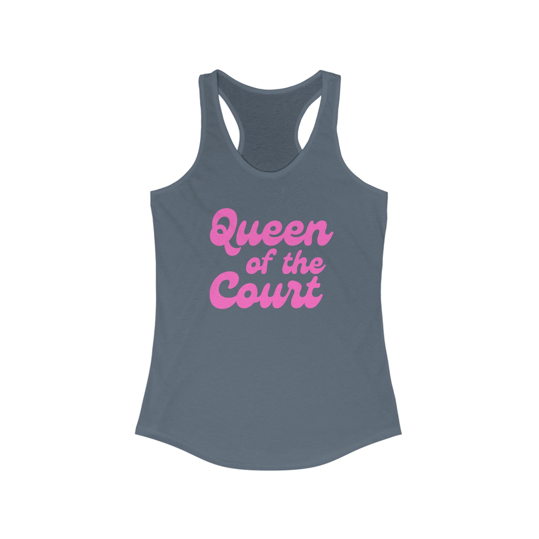 Women's Racerback Slim Fit Pickleball Tank | Queen of the Court | Pink Wednesdays Collection
