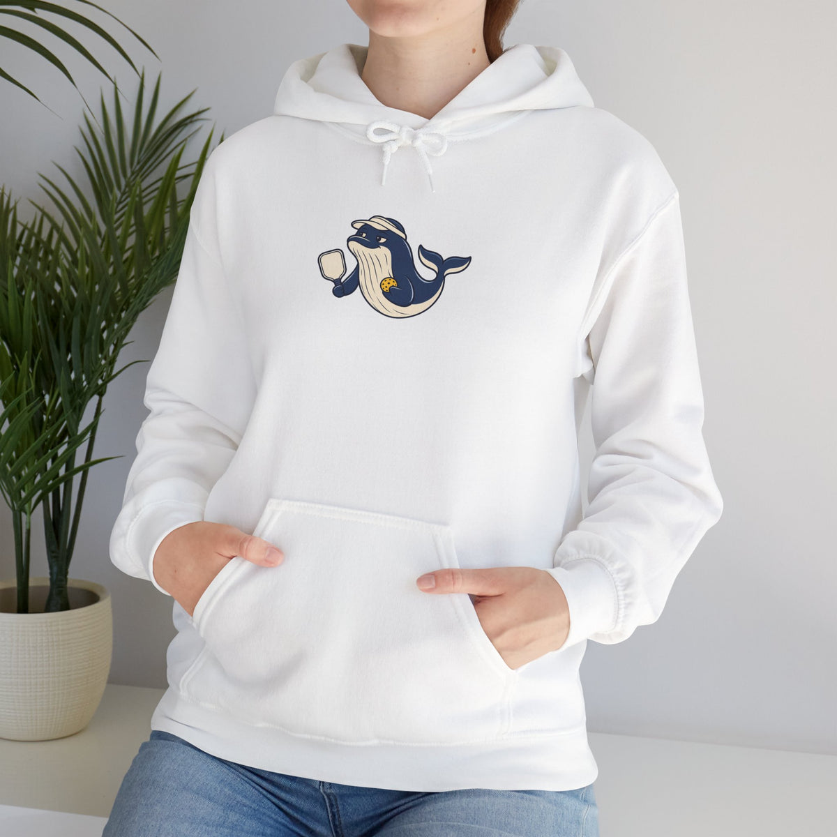 Whale pickleball hoodie, Making Waves at the Net