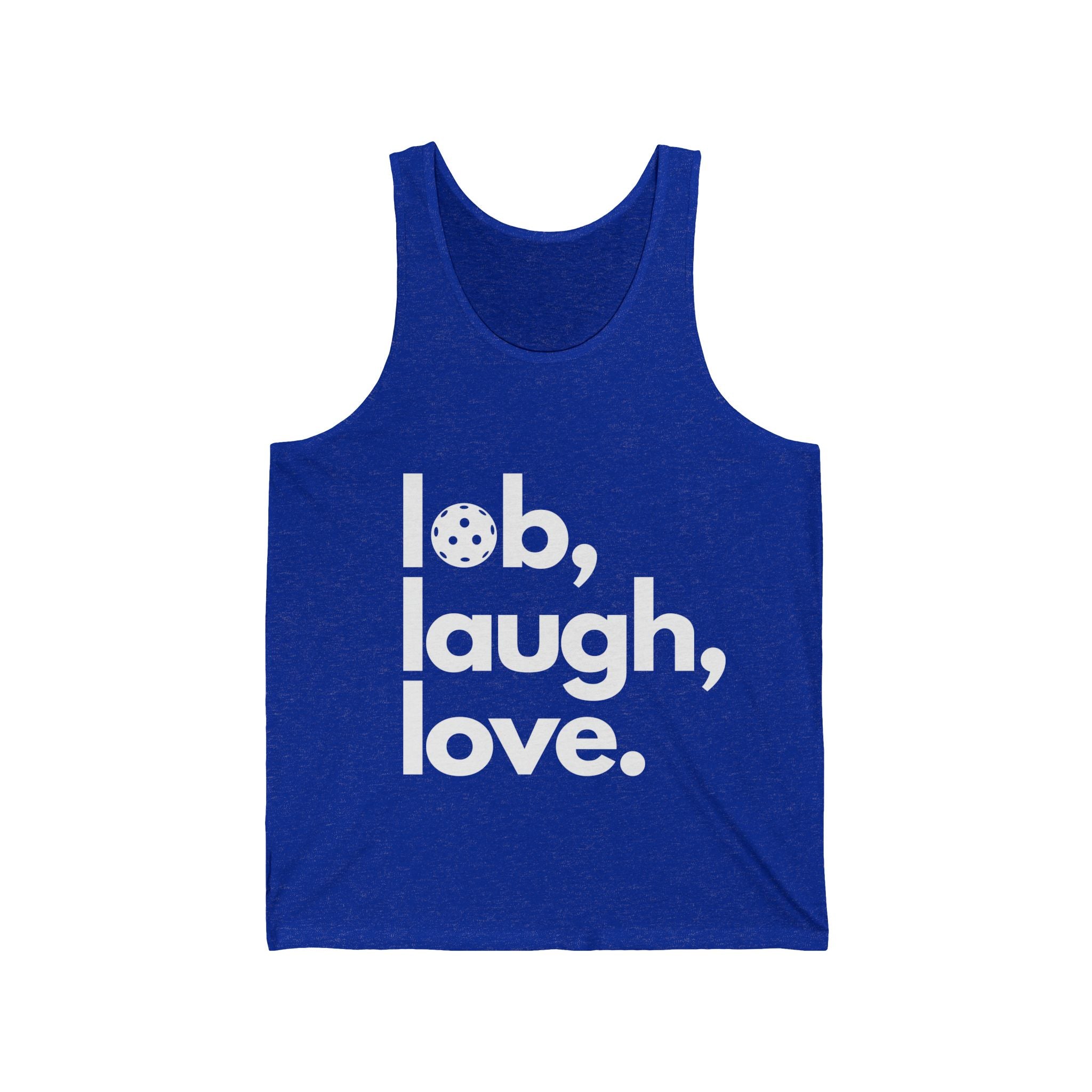 Unisex Pickleball Tank - Lob, Laugh, Love.
