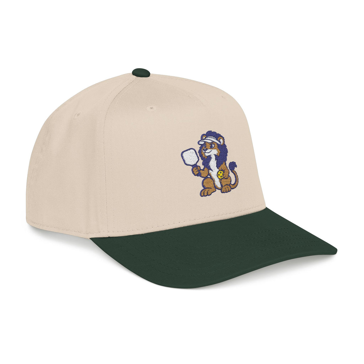 Embroidered pickleball lion baseball cap, Composure Holds Court