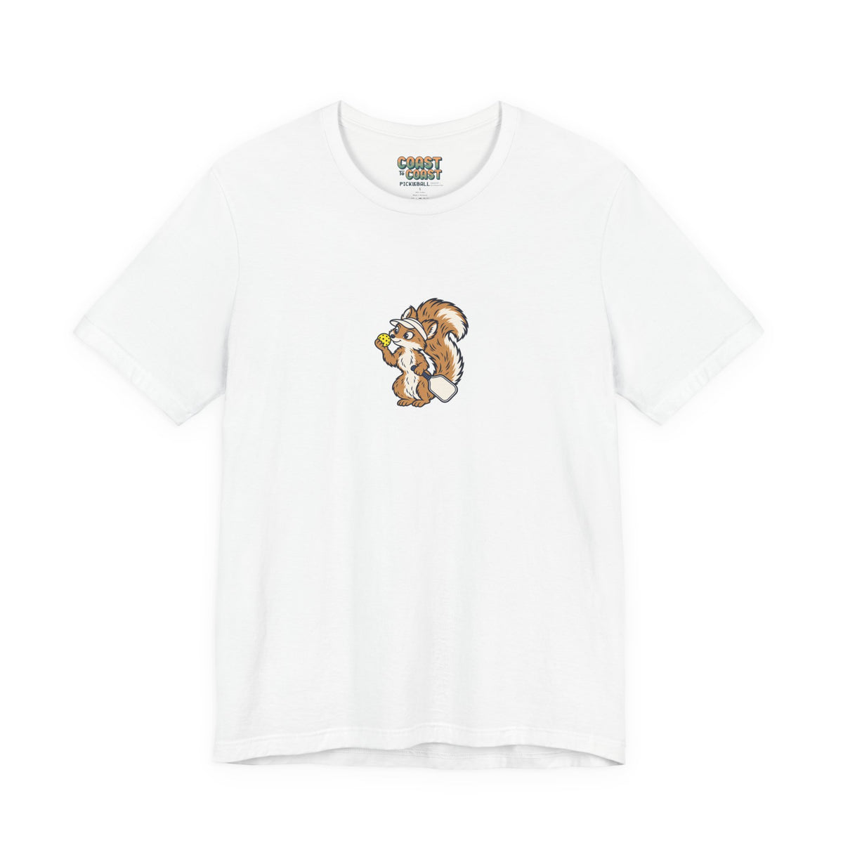 Squirrel pickleball t-shirt in White
