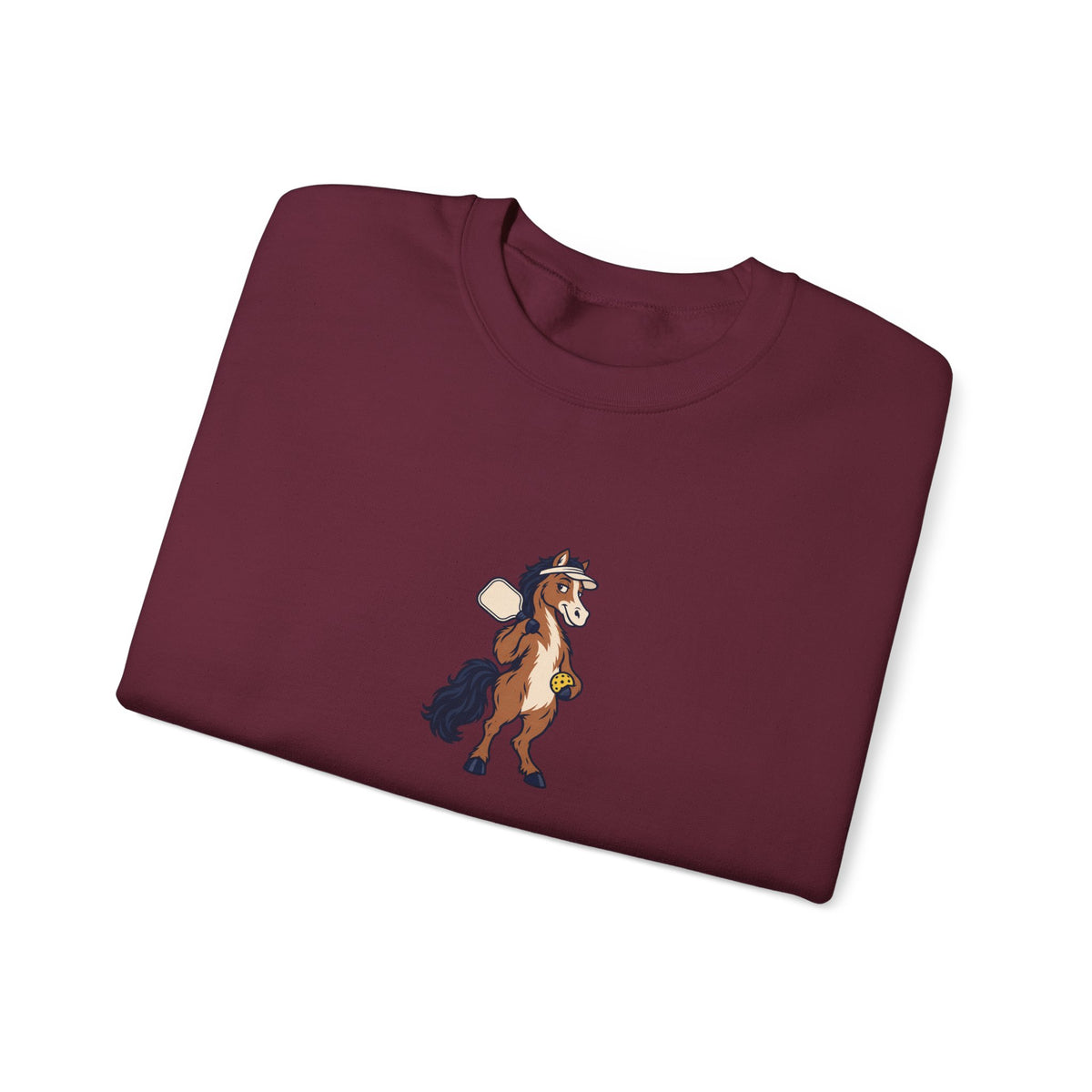 Horse pickleball crewneck sweatshirt, Horsing Around at the Kitchen