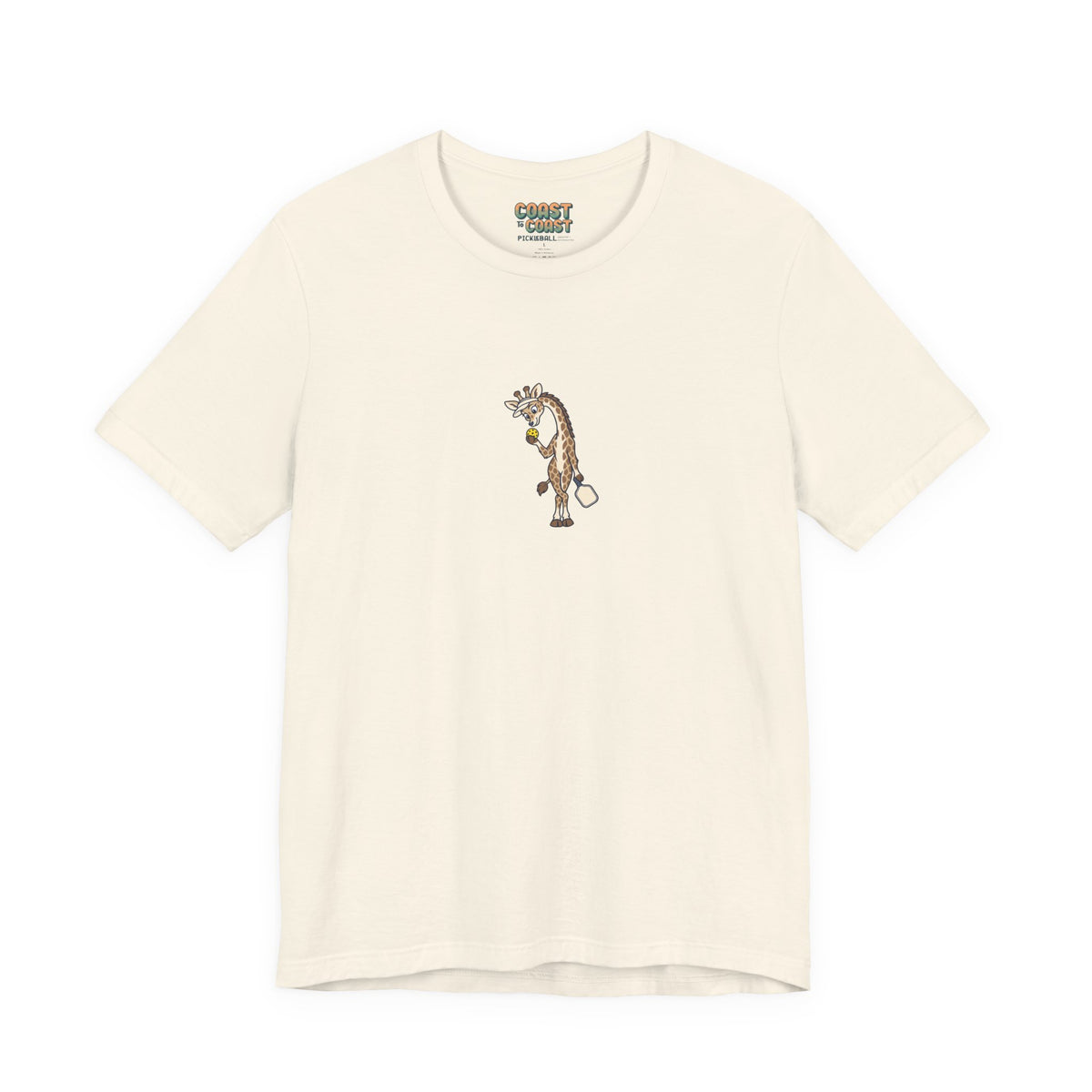 Giraffe pickleball t-shirt in Natural