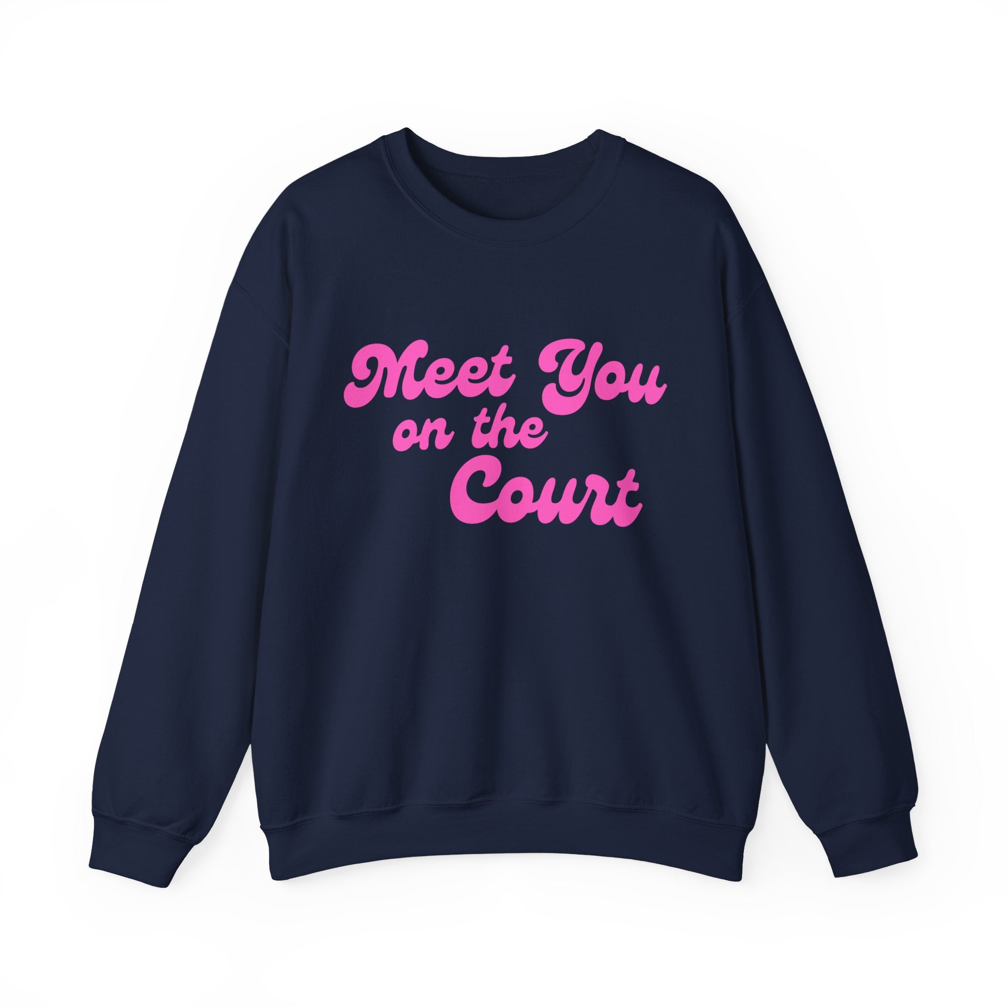 Heavy Blend Crewneck Sweatshirt | Meet you on the Court | Pink Wednesdays Collection