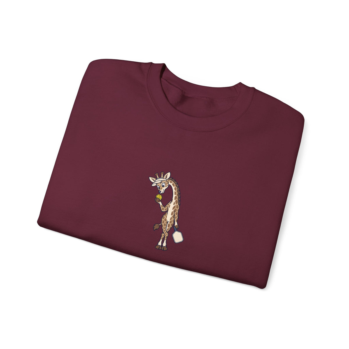 Giraffe pickleball crewneck sweatshirt, Head and Shoulders Above the Kitchen