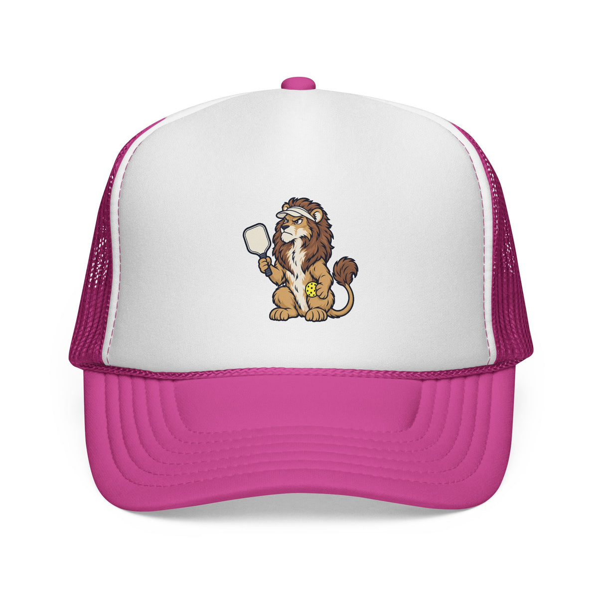 Lion pickleball trucker hat in Pink
