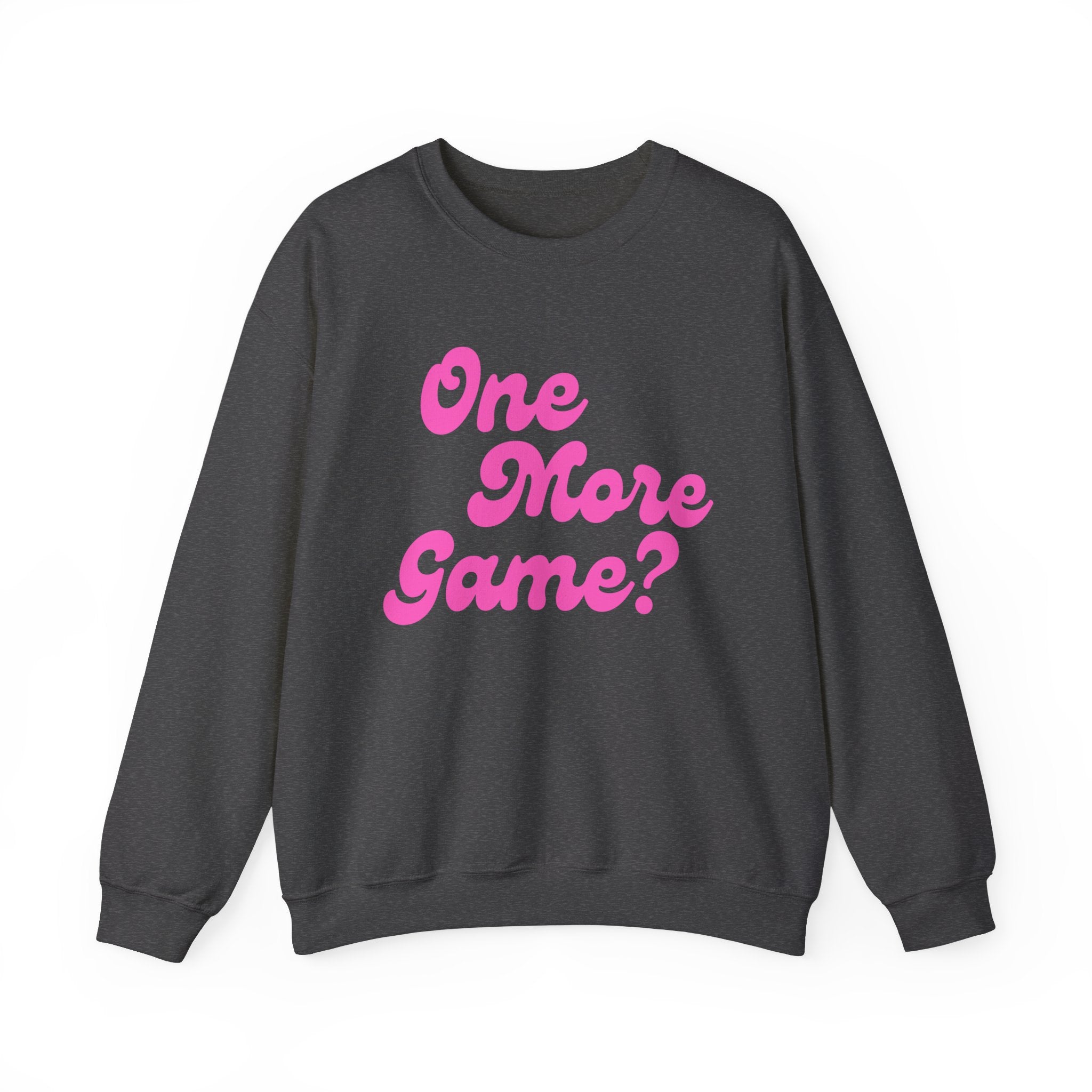Heavy Blend Crewneck Sweatshirt | One More Game? | Pink Wednesdays Collection