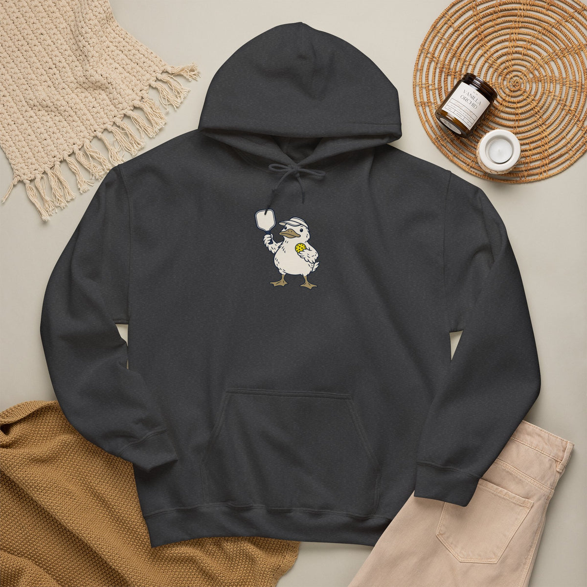 Duck pickleball hoodie, Calm on Top, Paddling Hard Below