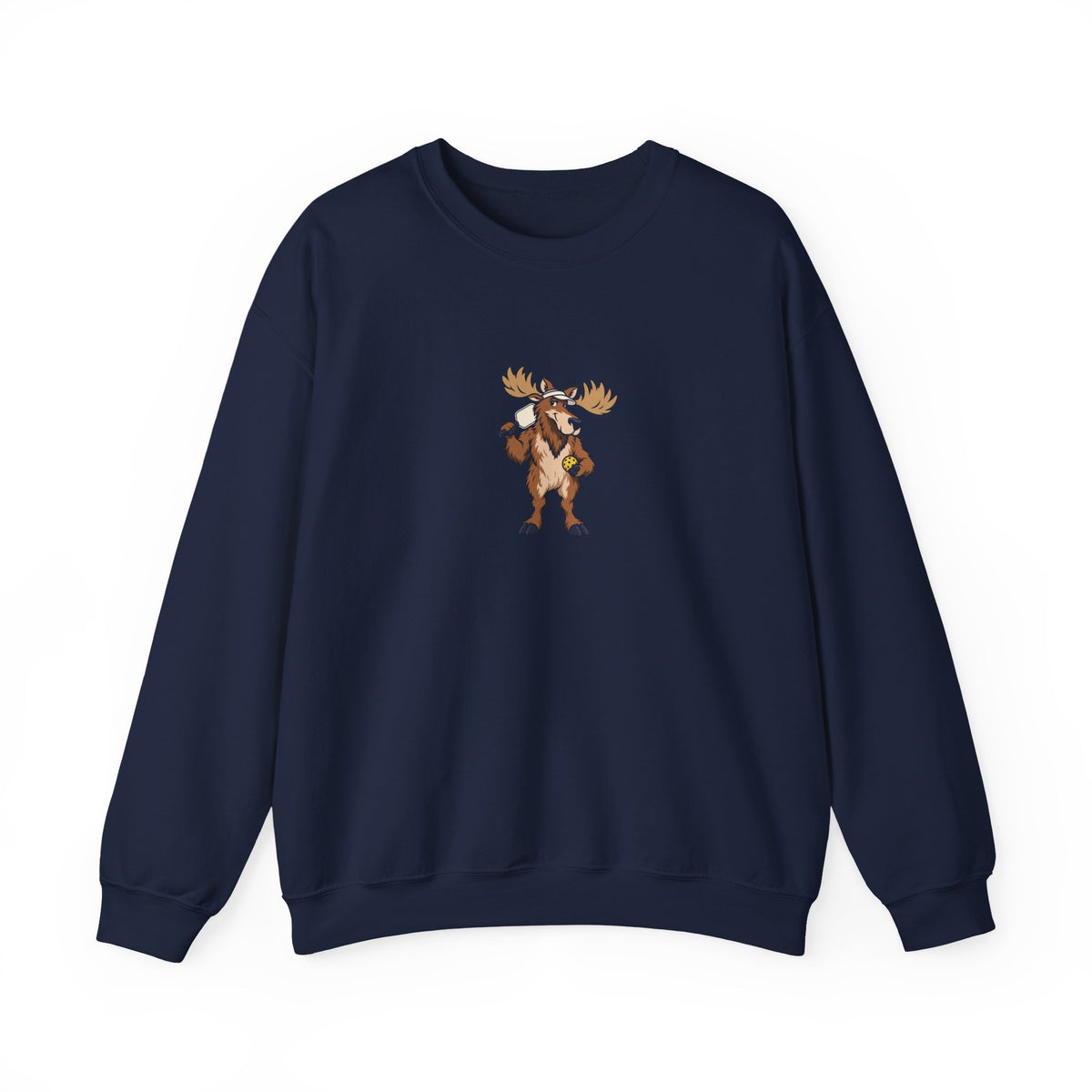 Moose pickleball crewneck sweatshirt in Navy