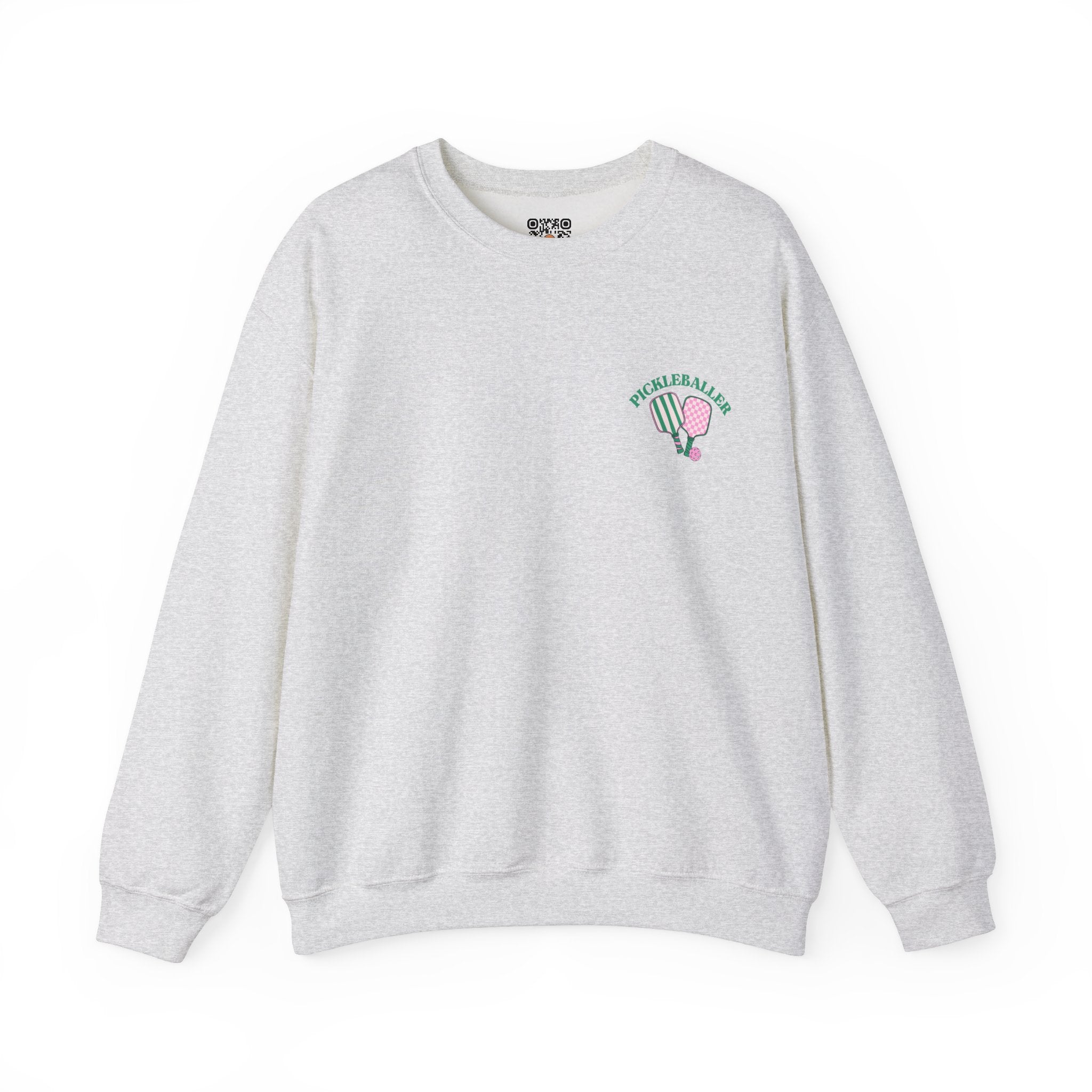 Pickleball Crewneck Sweatshirt - Pickleballer and Paddles