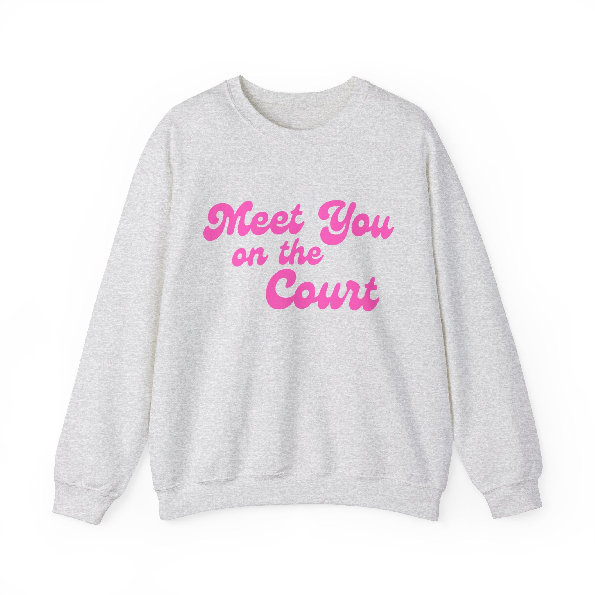 Heavy Blend Crewneck Sweatshirt | Meet you on the Court | Pink Wednesdays Collection