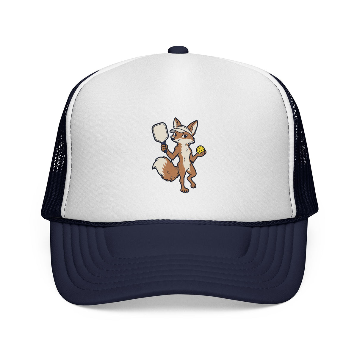 Pickleball fox trucker hat in Dark Navy