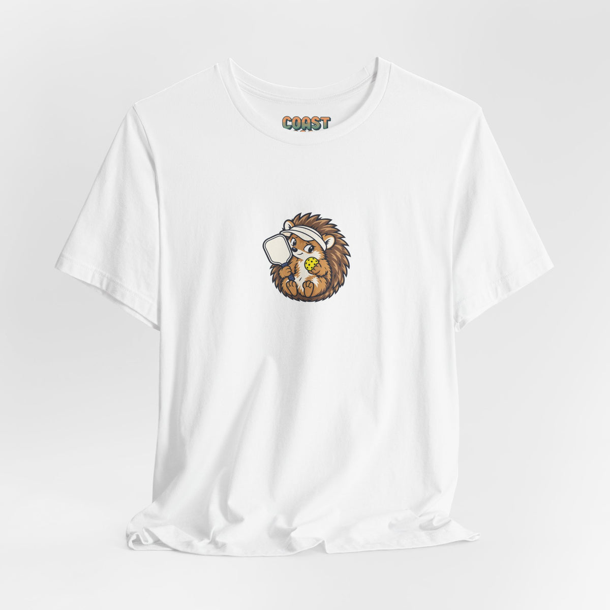 Hedgehog pickleball t-shirt, Small Player, Full Commitment