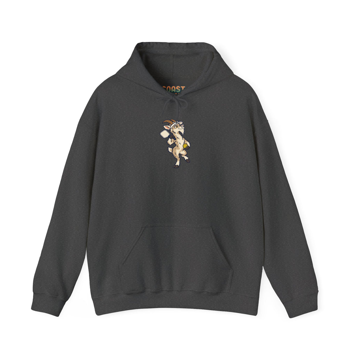 Goat pickleball hoodie in Dark Heather