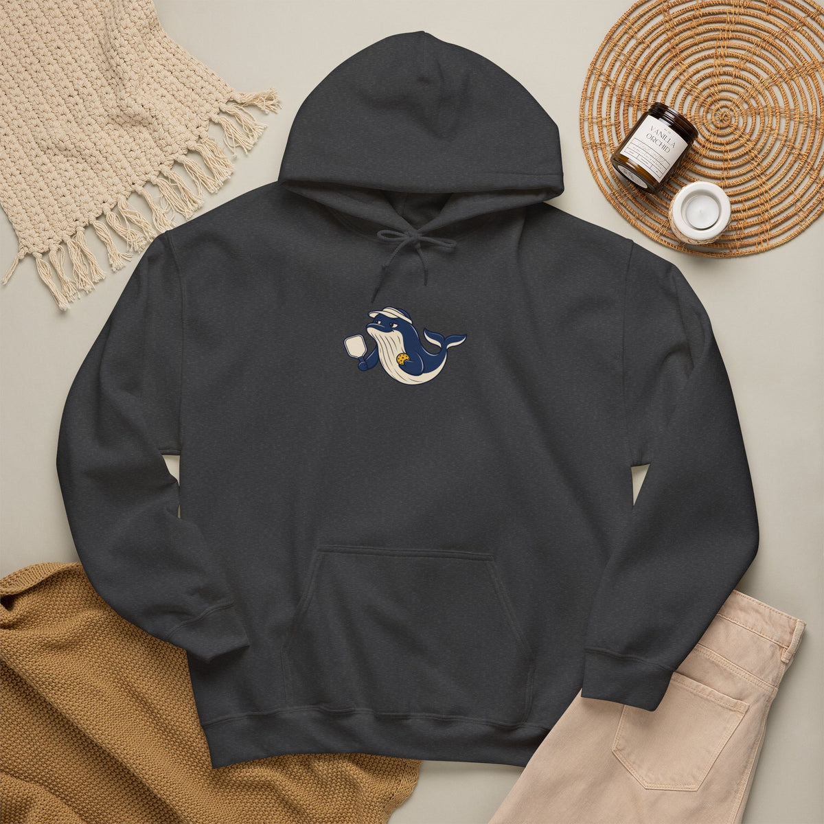 Whale pickleball hoodie, Making Waves at the Net