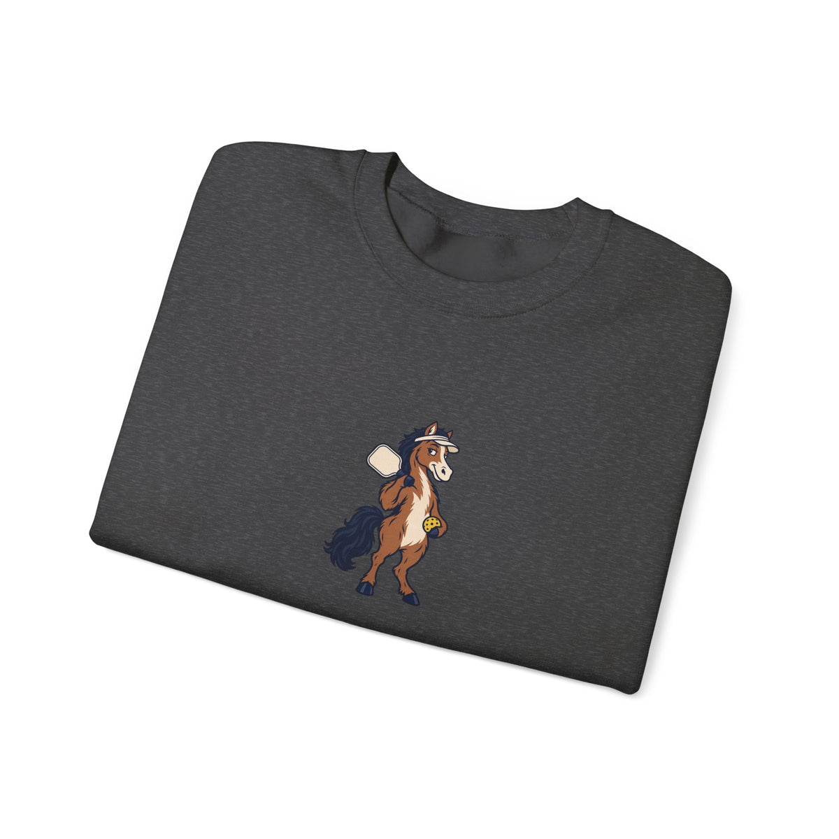 Horse pickleball crewneck sweatshirt, Horsing Around at the Kitchen