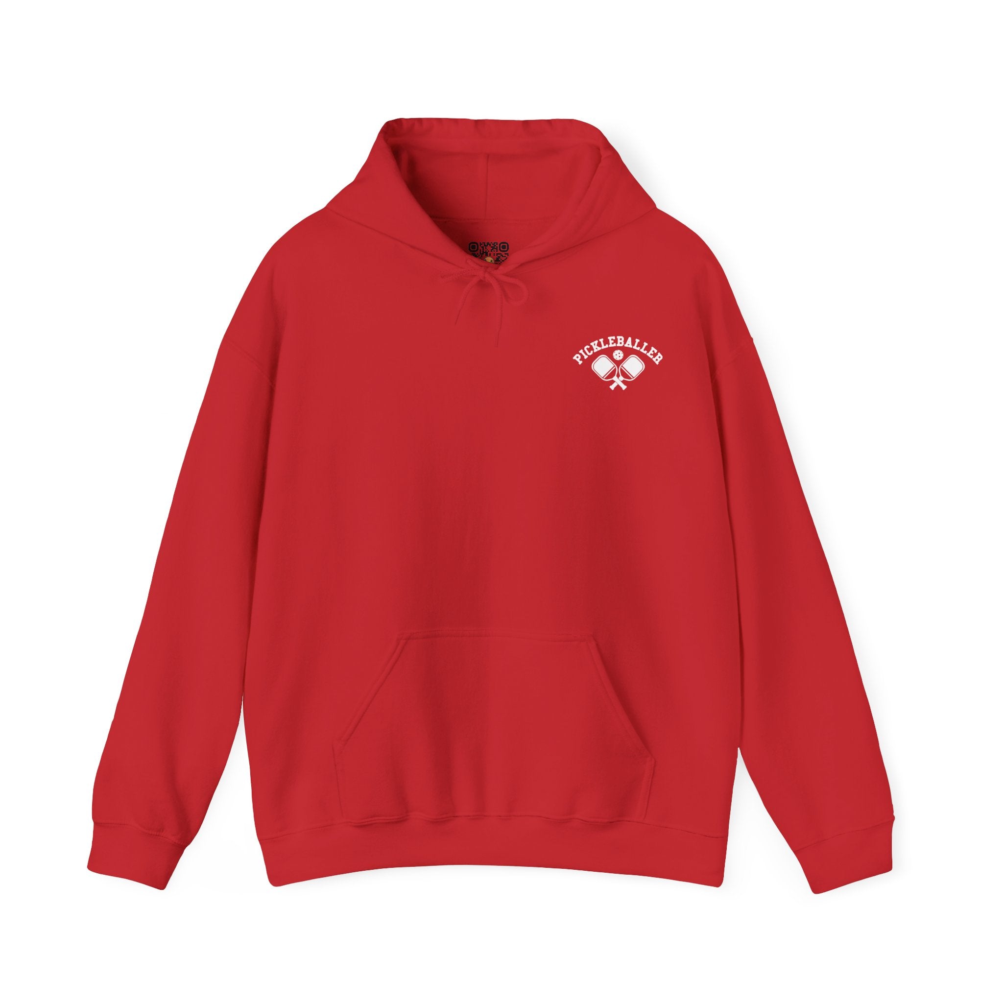 Pickleball Hoodie - Pickleballer with Paddles in White - Pickleball Hoodie for Women & Men