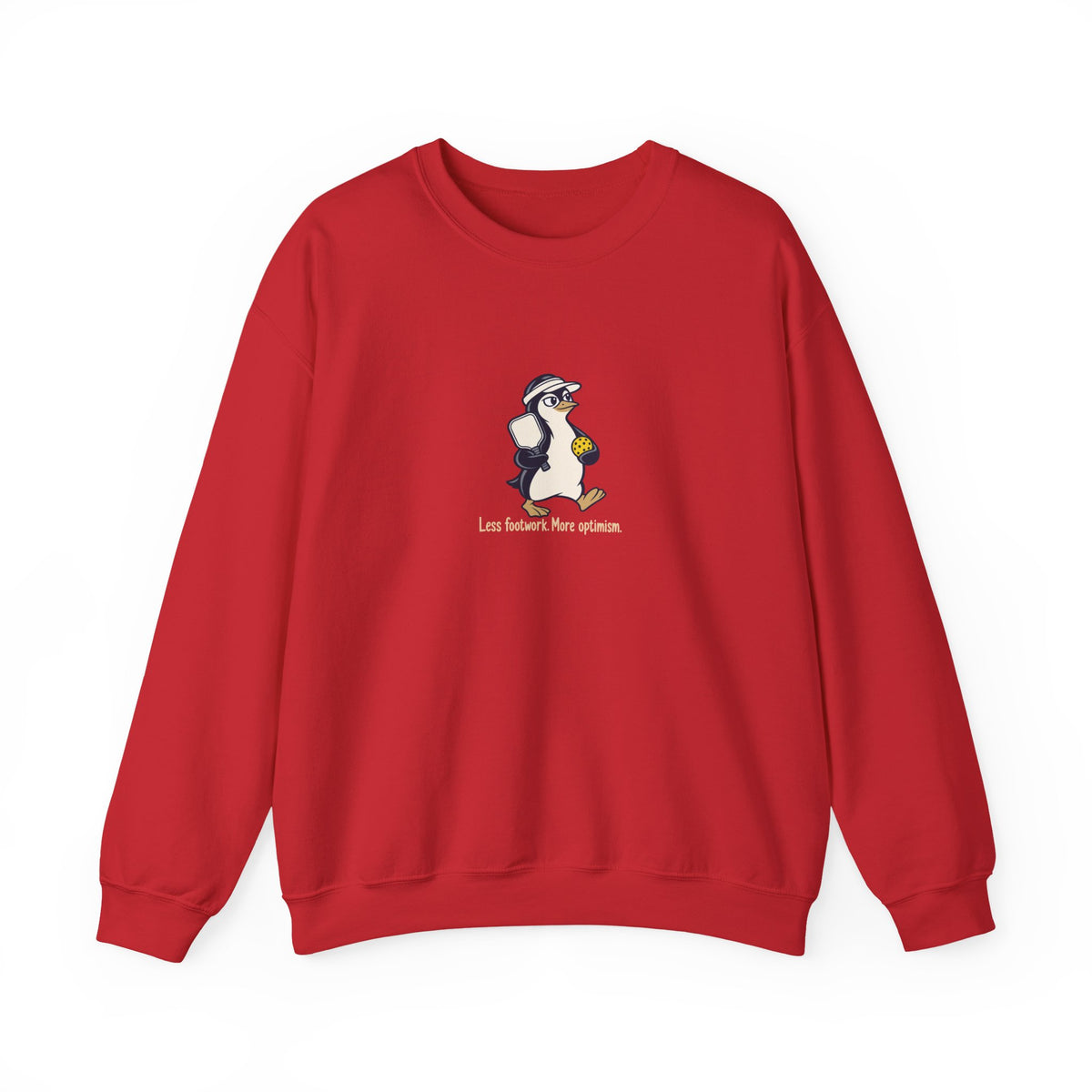 Penguin pickleball crewneck sweatshirt in Red