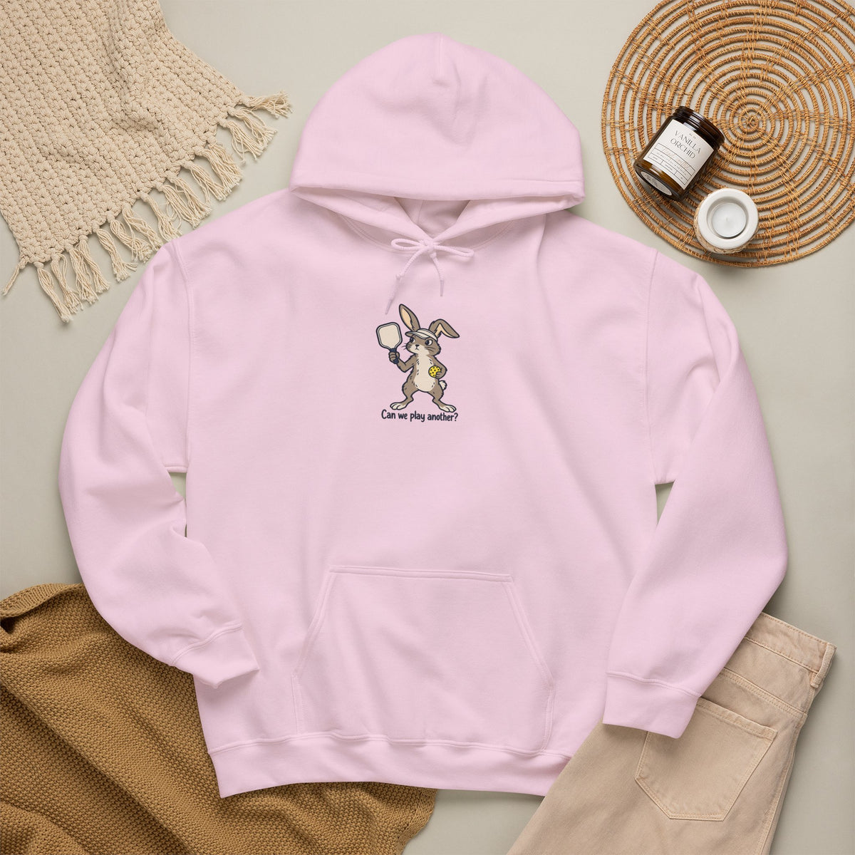 Rabbit pickleball hoodie, Can We Play Another