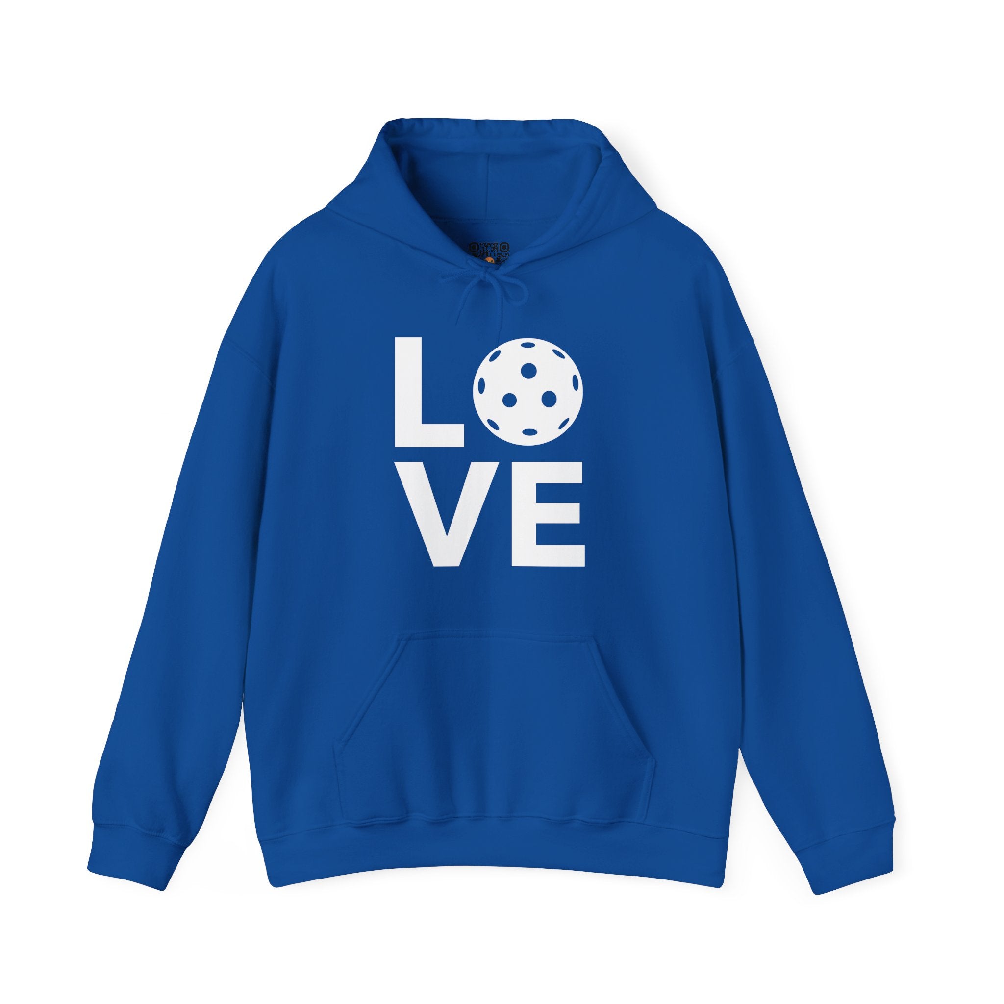 Pickleball Hoodie - LOVE Pickleball with a White Pickleball