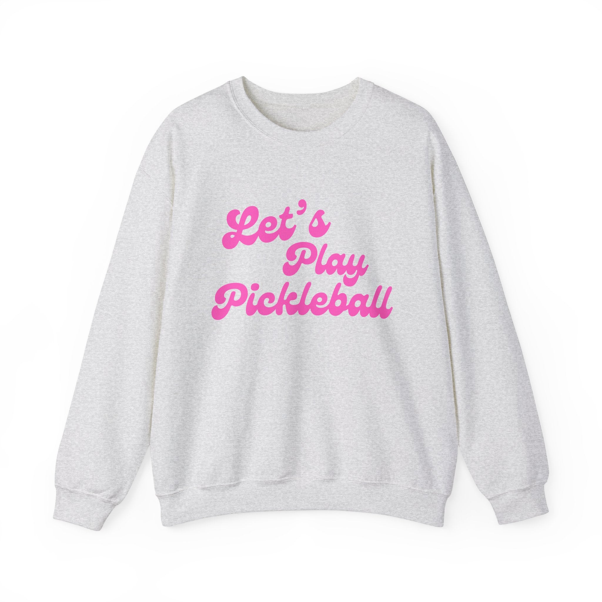 Heavy Blend Crewneck Sweatshirt | Let's Play Pickleball | Pink Wednesdays Collection