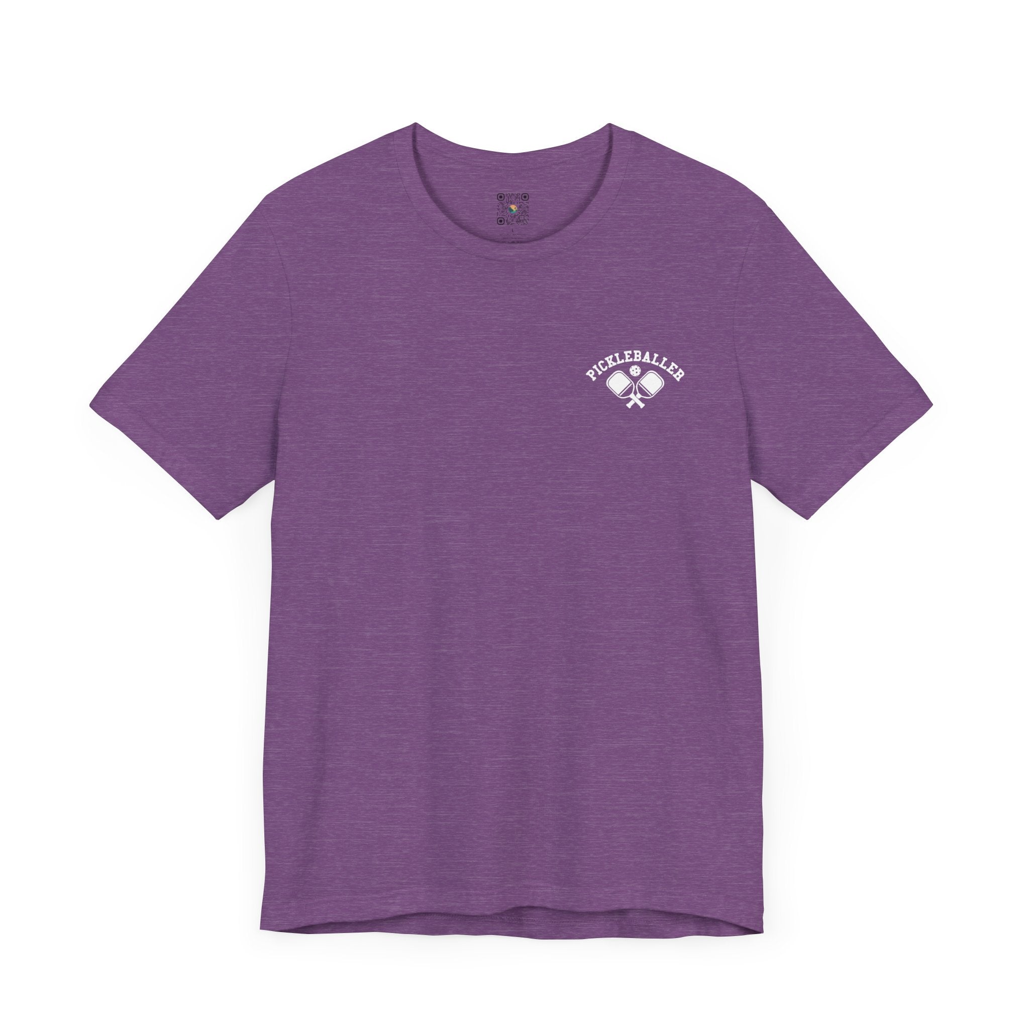 Pickleball T-Shirt - Pickleballer with Paddles, in White
