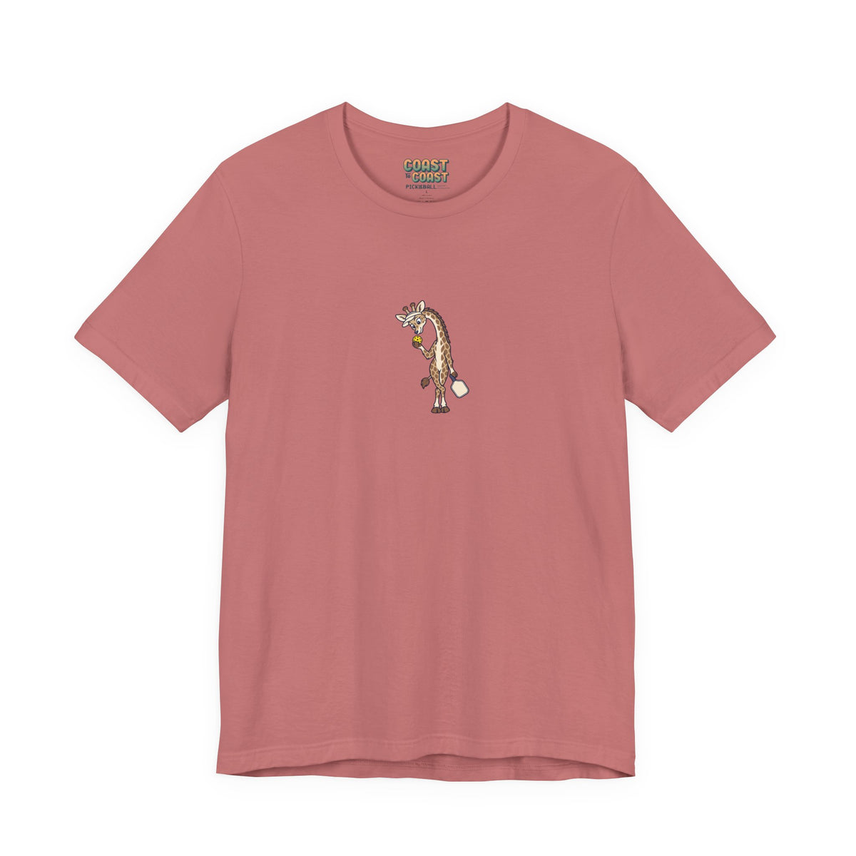 Giraffe pickleball t-shirt in Mauve