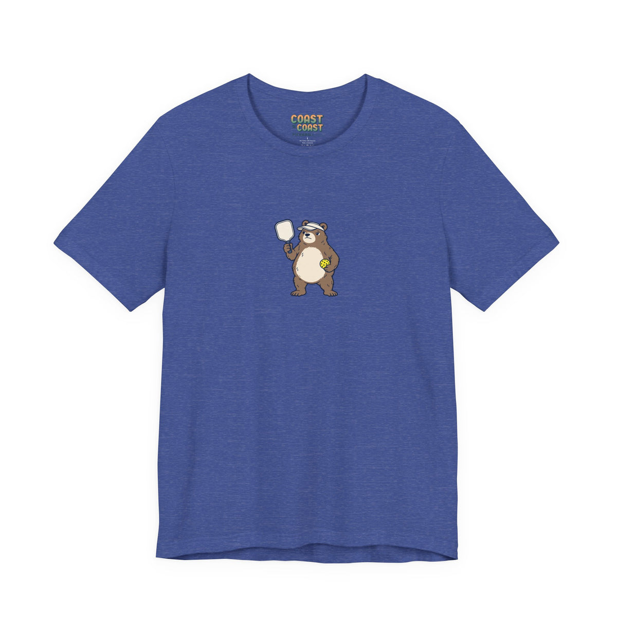 Bear pickleball t-shirt in Heather True Royal