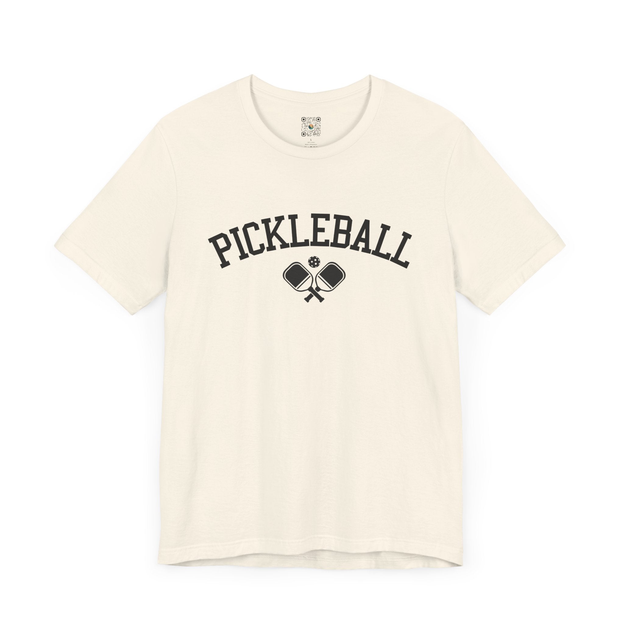 Pickleball T-Shirt - Arched Pickleball with Paddles Design