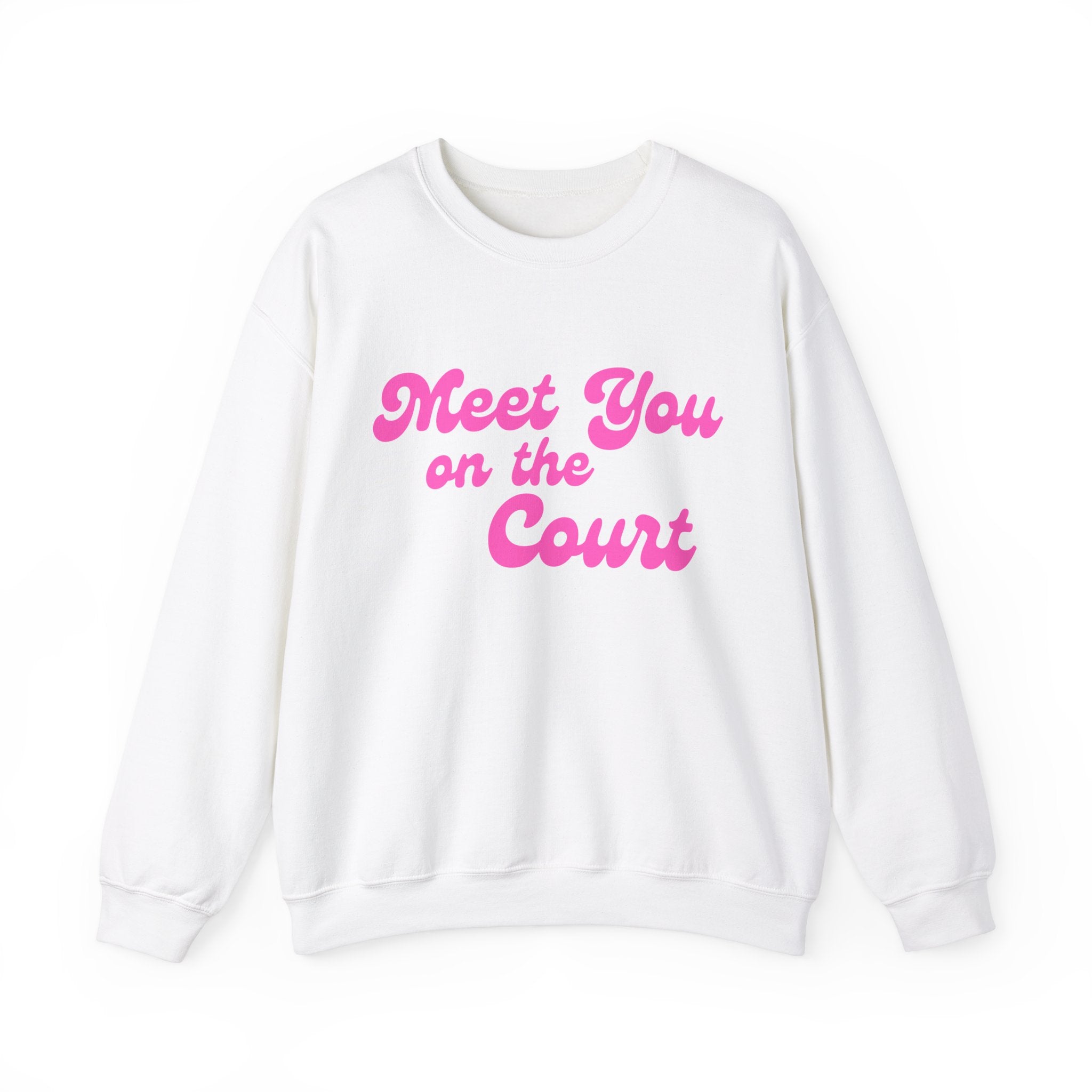 Heavy Blend Crewneck Sweatshirt | Meet you on the Court | Pink Wednesdays Collection