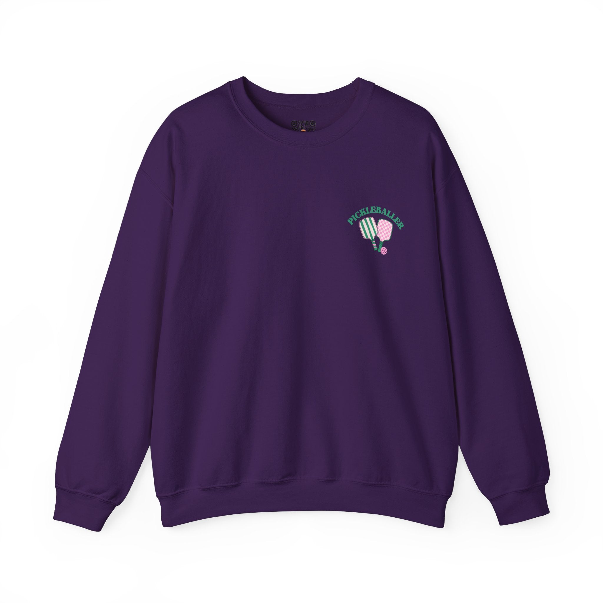 Pickleball Crewneck Sweatshirt - Pickleballer and Paddles