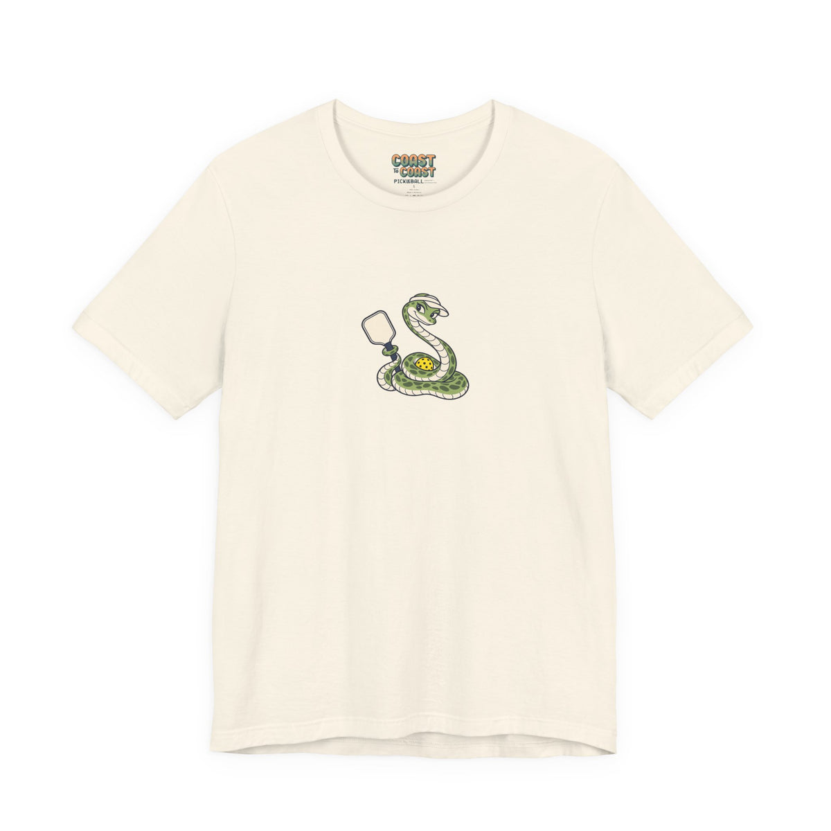 Snake pickleball t-shirt in Natural