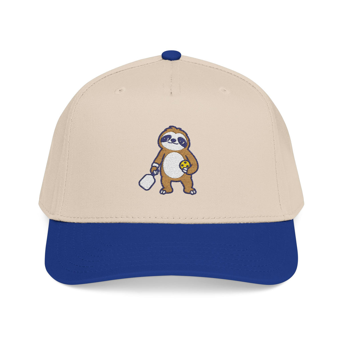 Embroidered Pickleball Sloth Baseball Cap — Saving Energy for Game Point