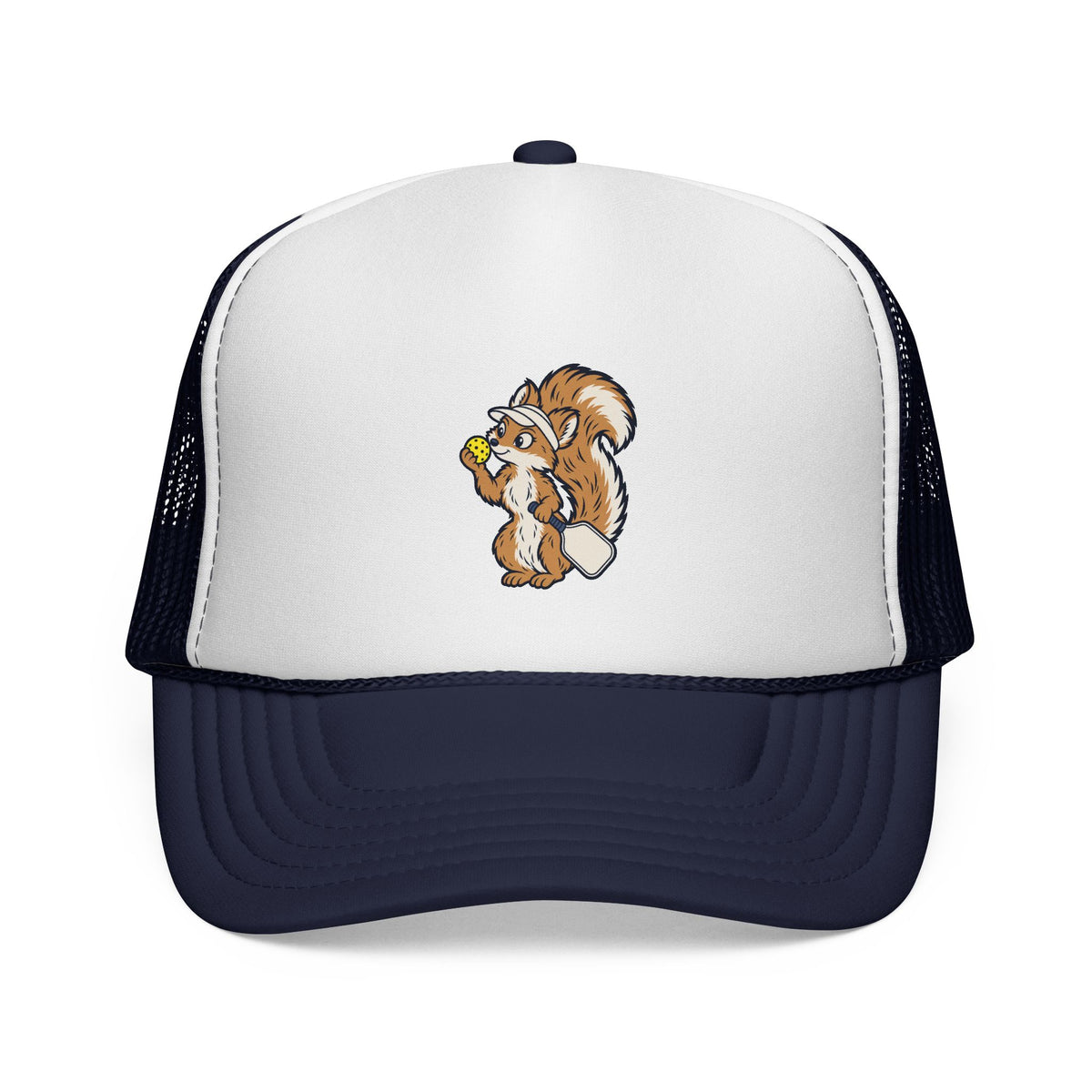 Squirrel pickleball trucker hat in Dark Navy