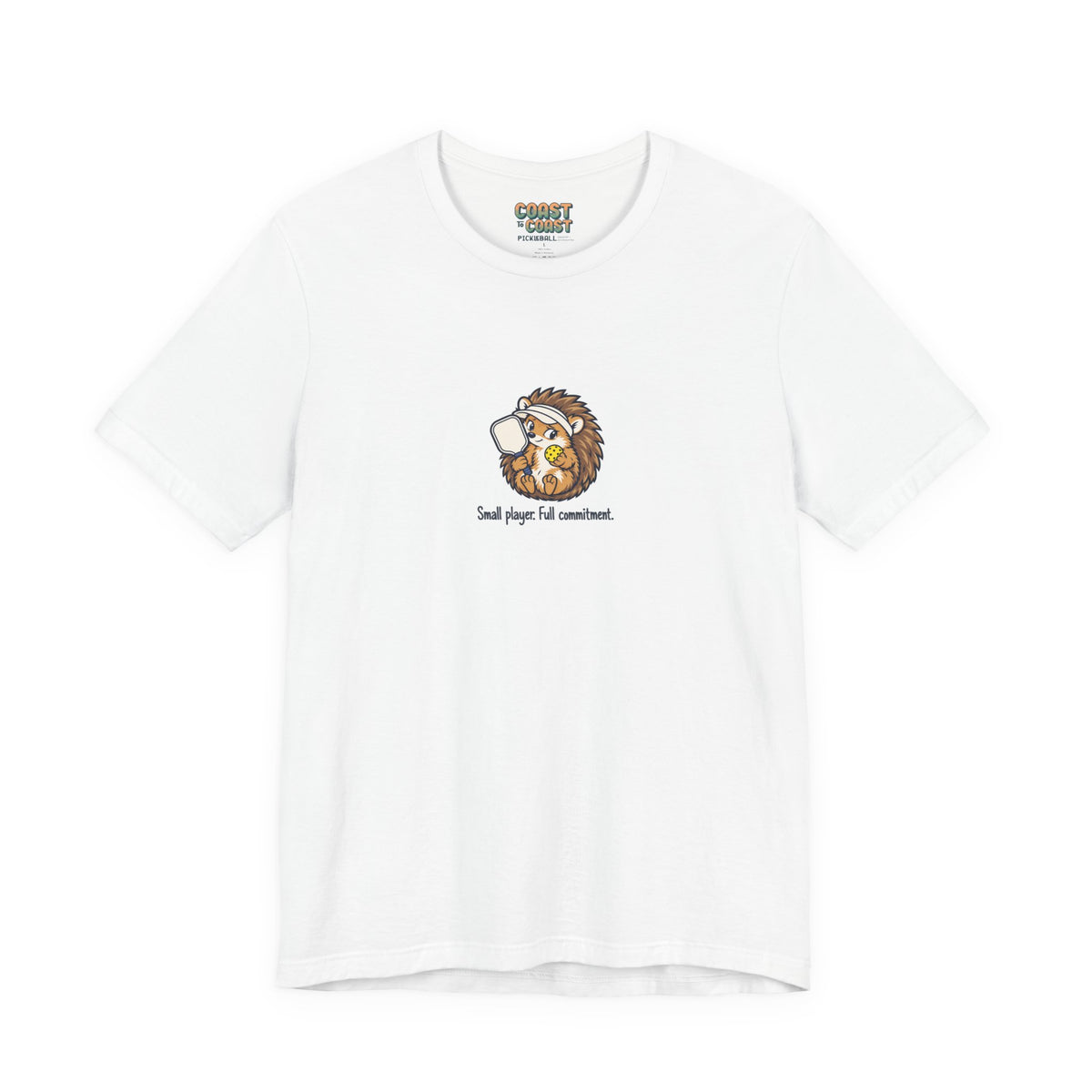 Hedgehog pickleball t-shirt in White