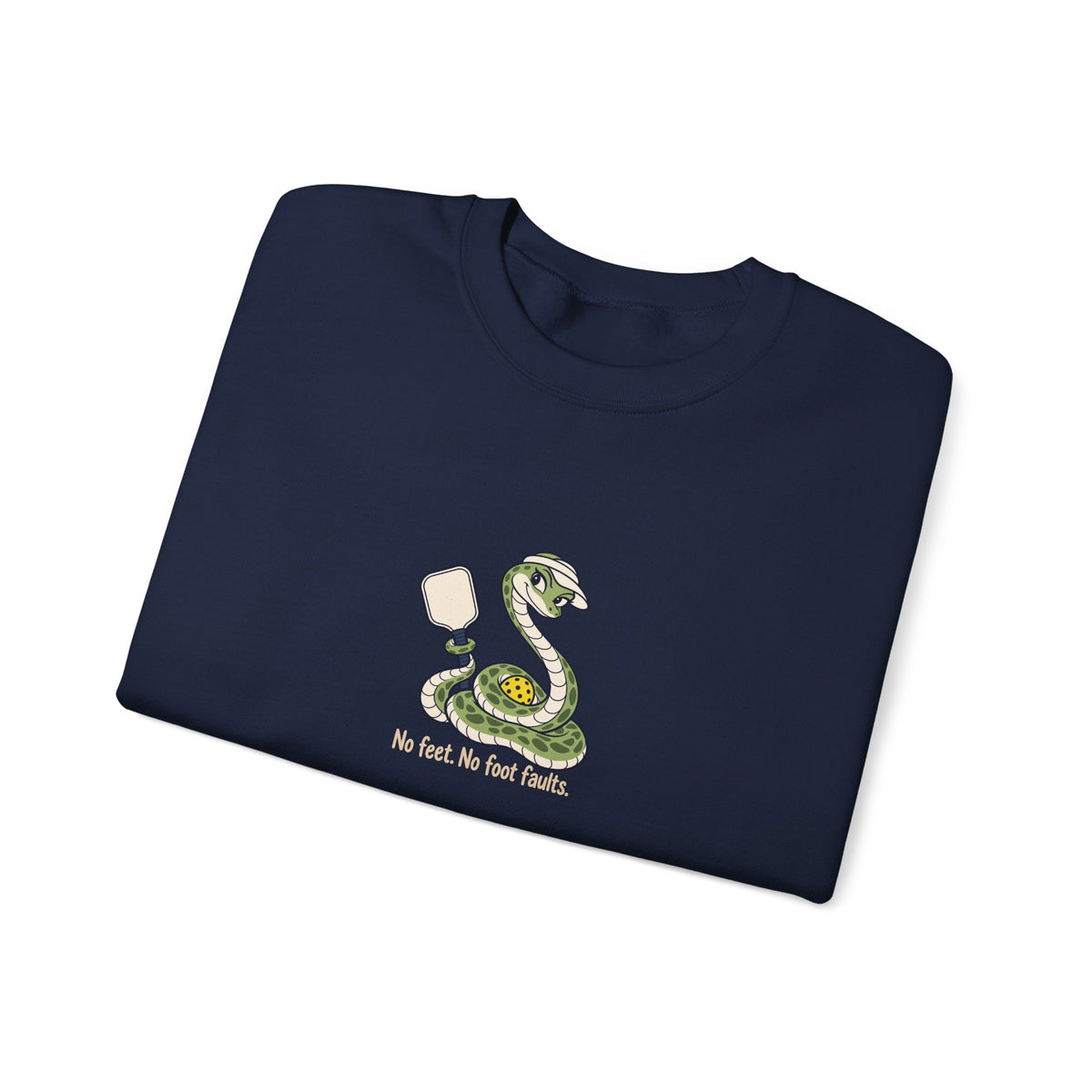 Snake pickleball crewneck sweatshirt, No Feet, No Foot Faults