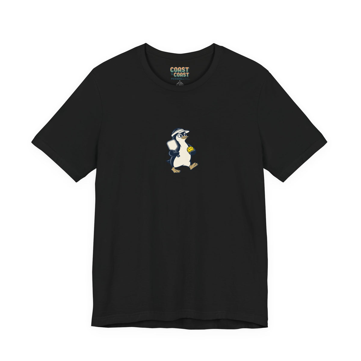 Penguin pickleball t-shirt in Black