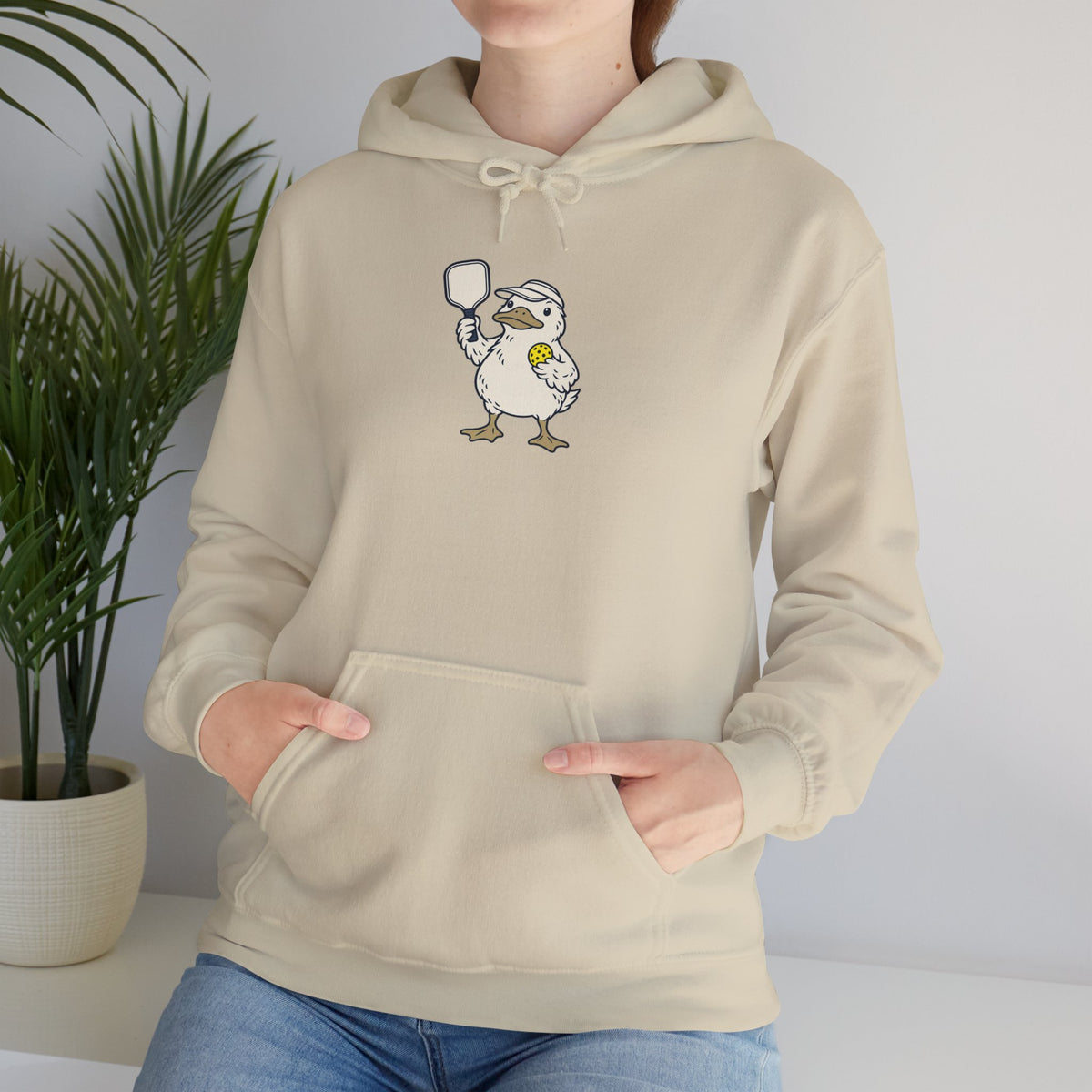 Duck pickleball hoodie, Calm on Top, Paddling Hard Below
