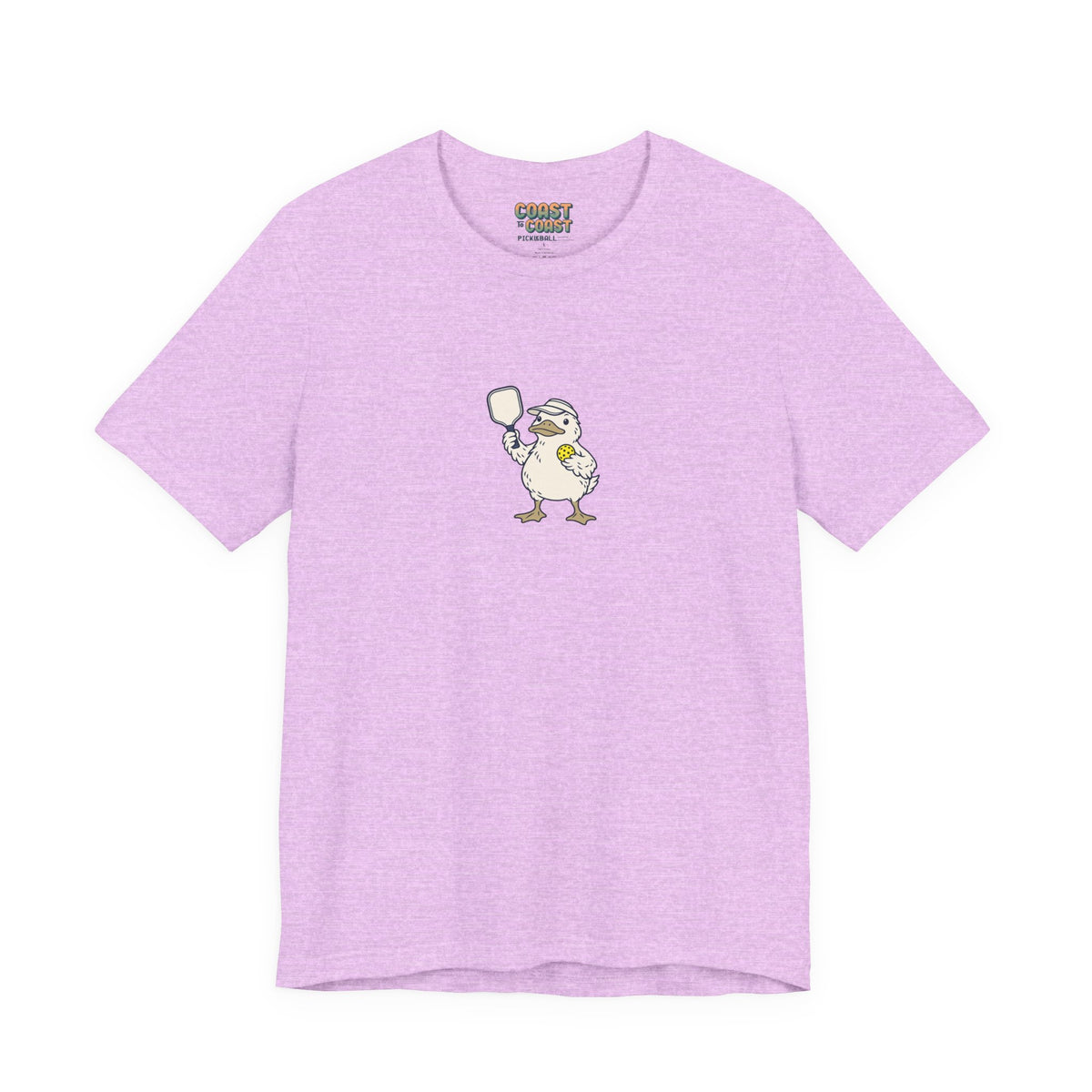 Duck pickleball t-shirt in Heather Prism Lilac