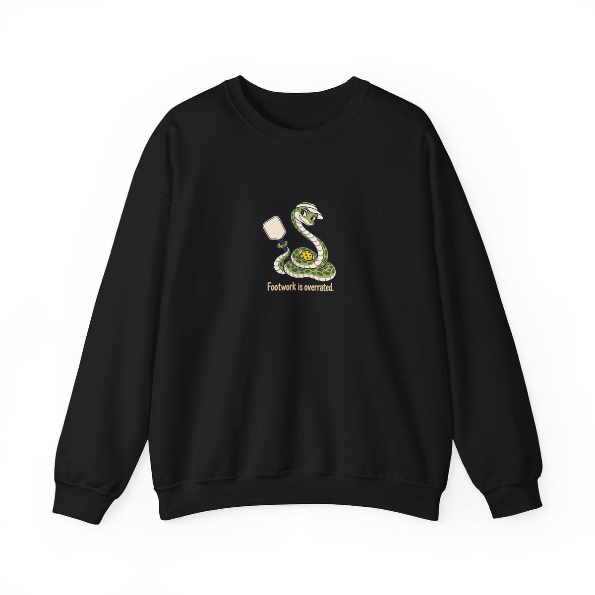 Snake pickleball crewneck sweatshirt in Black
