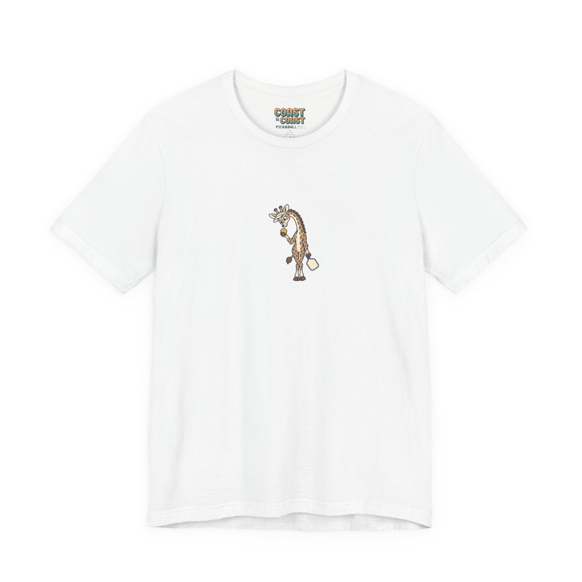 Giraffe pickleball t-shirt in White