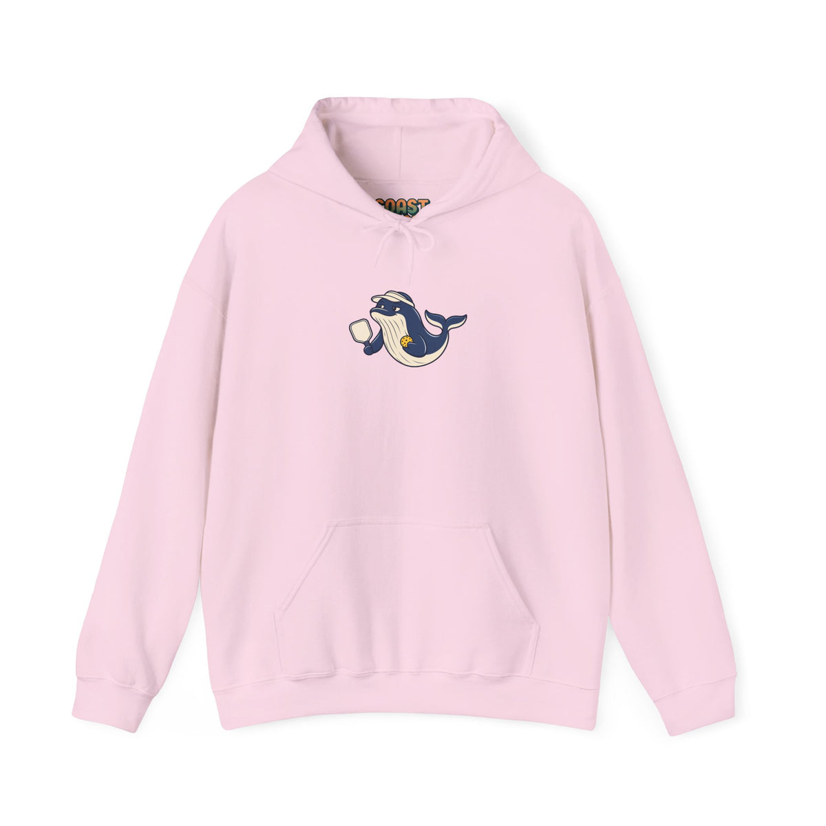 Whale pickleball hoodie in Light Pink