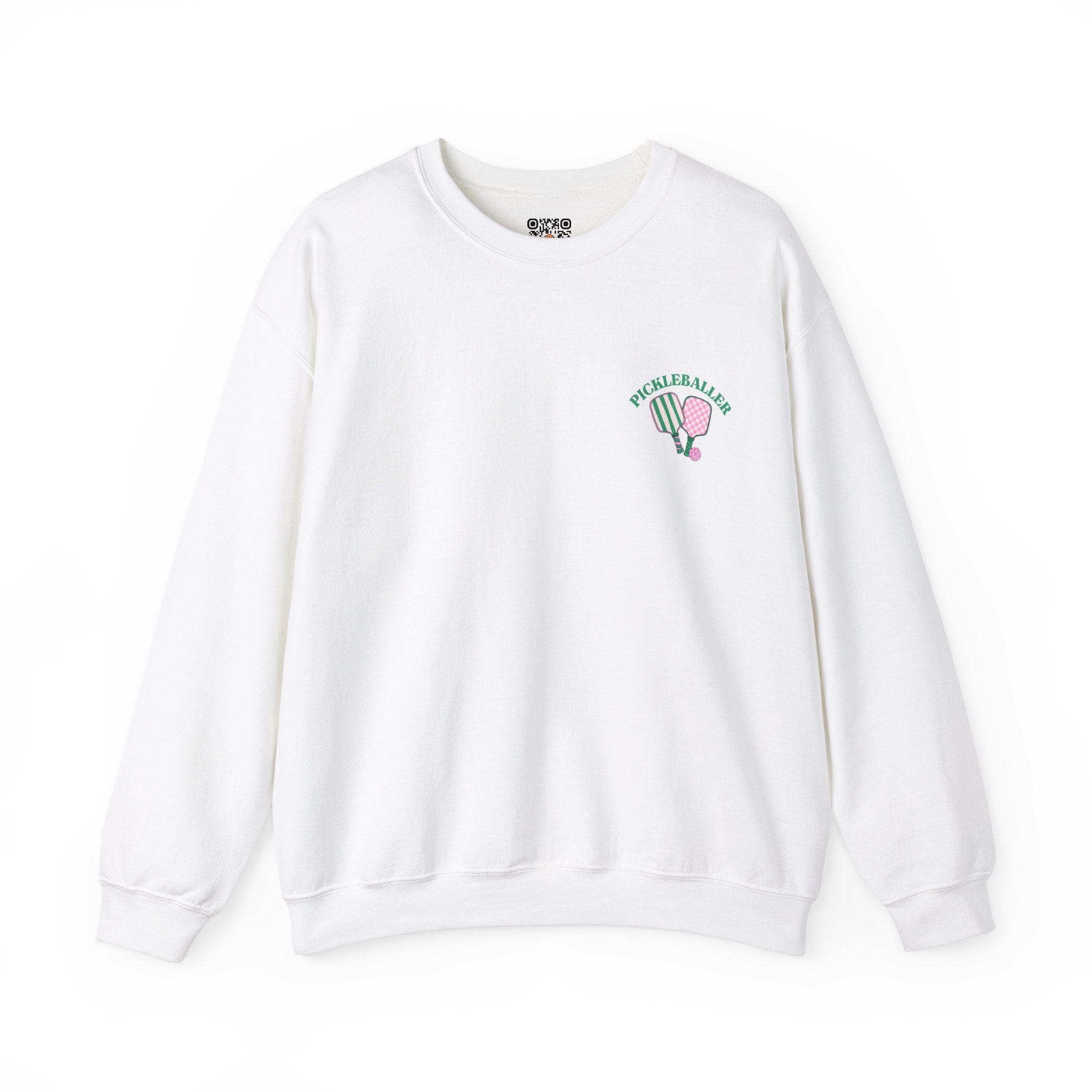 Pickleball Crewneck Sweatshirt - Pickleballer and Paddles