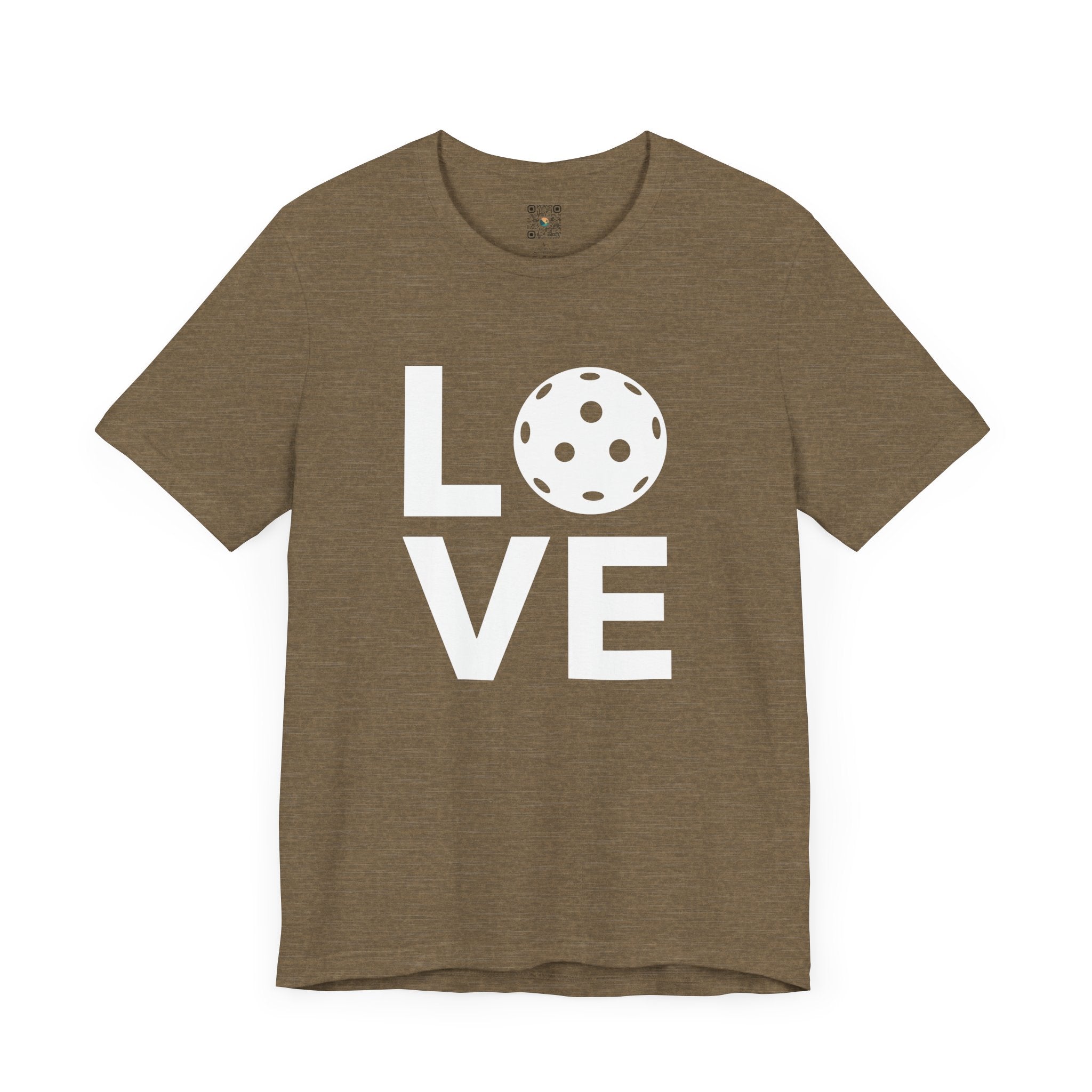 Pickleball T-Shirt - LOVE Pickleball with White Ball Design