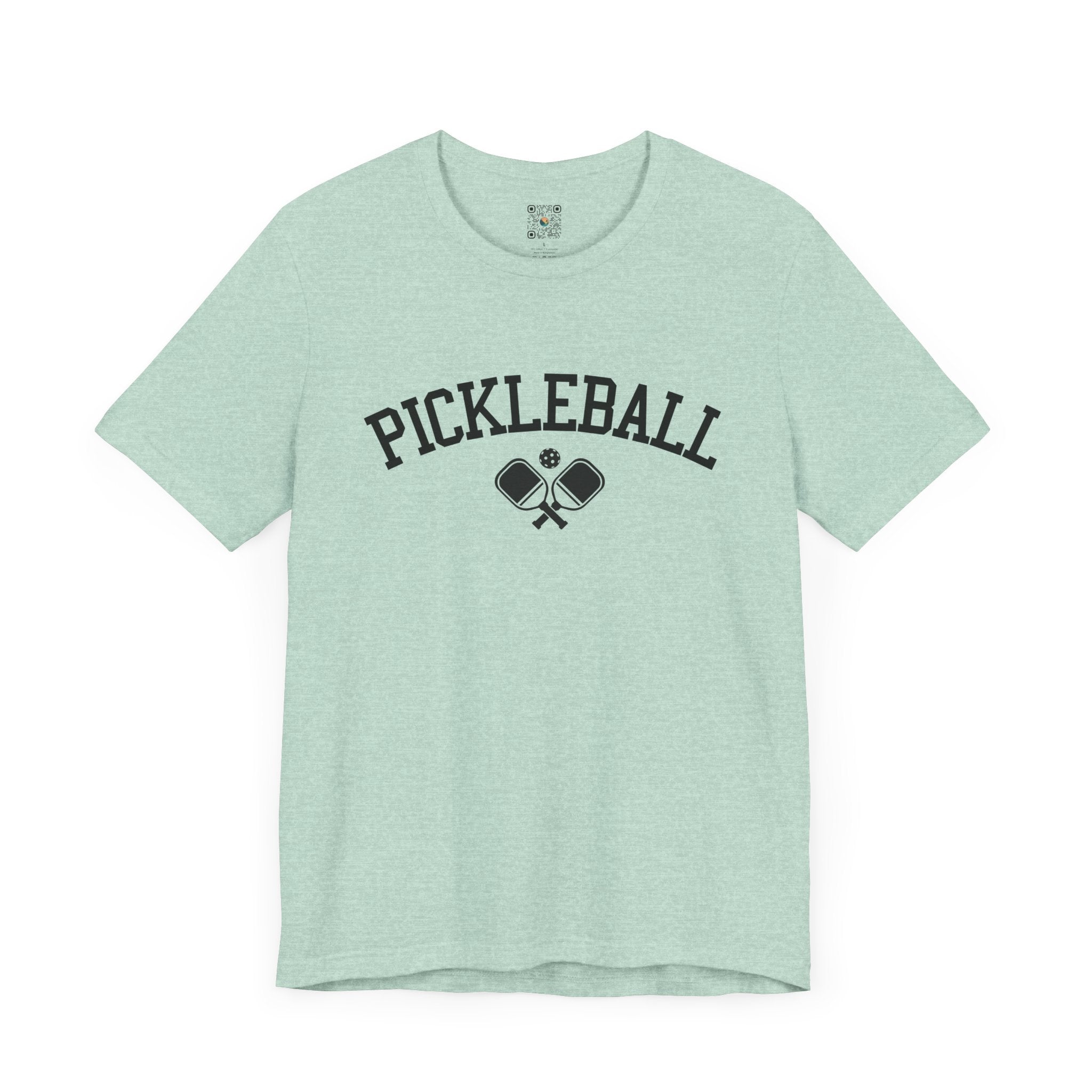 Pickleball T-Shirt - Arched Pickleball with Paddles Design