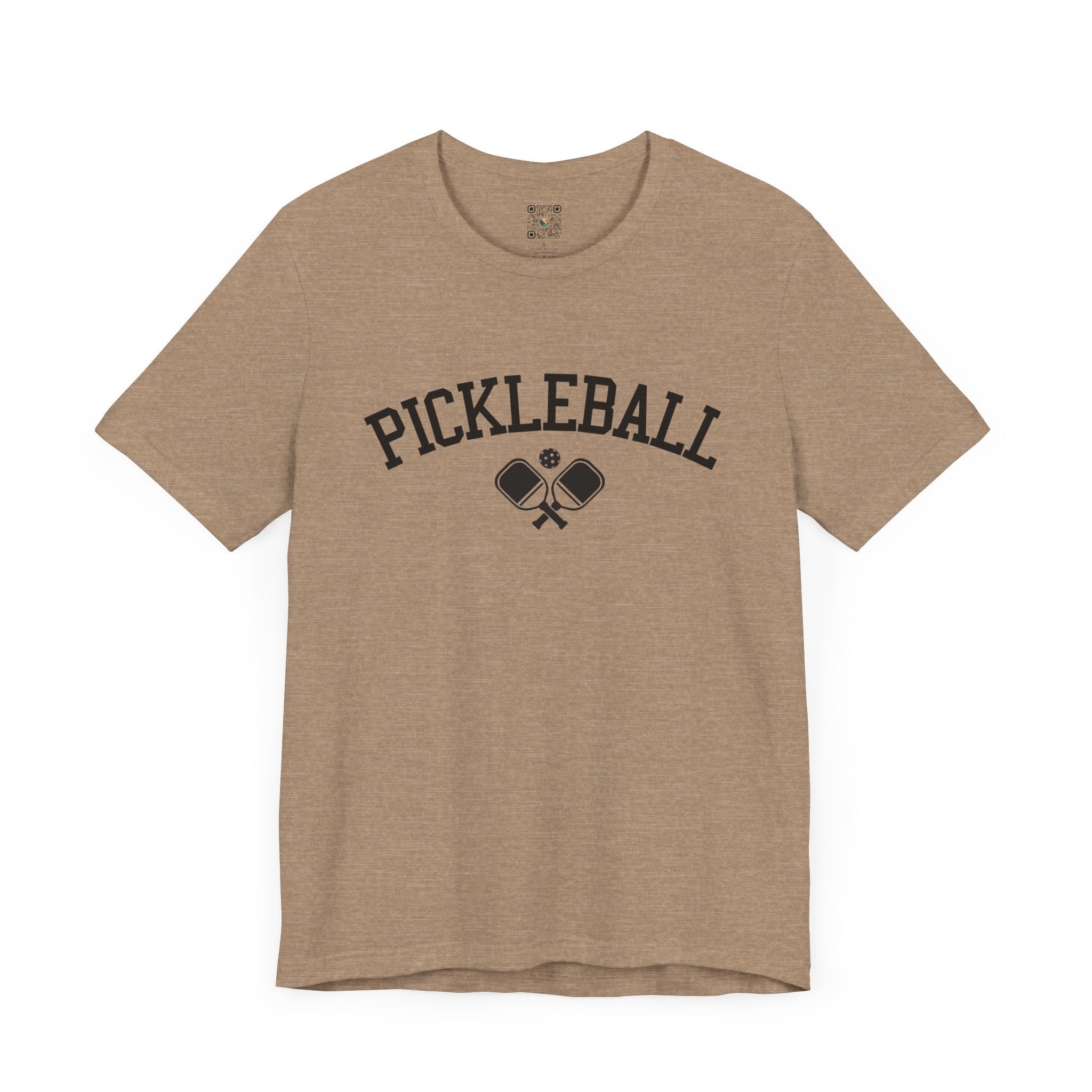 Pickleball T-Shirt - Arched Pickleball with Paddles Design