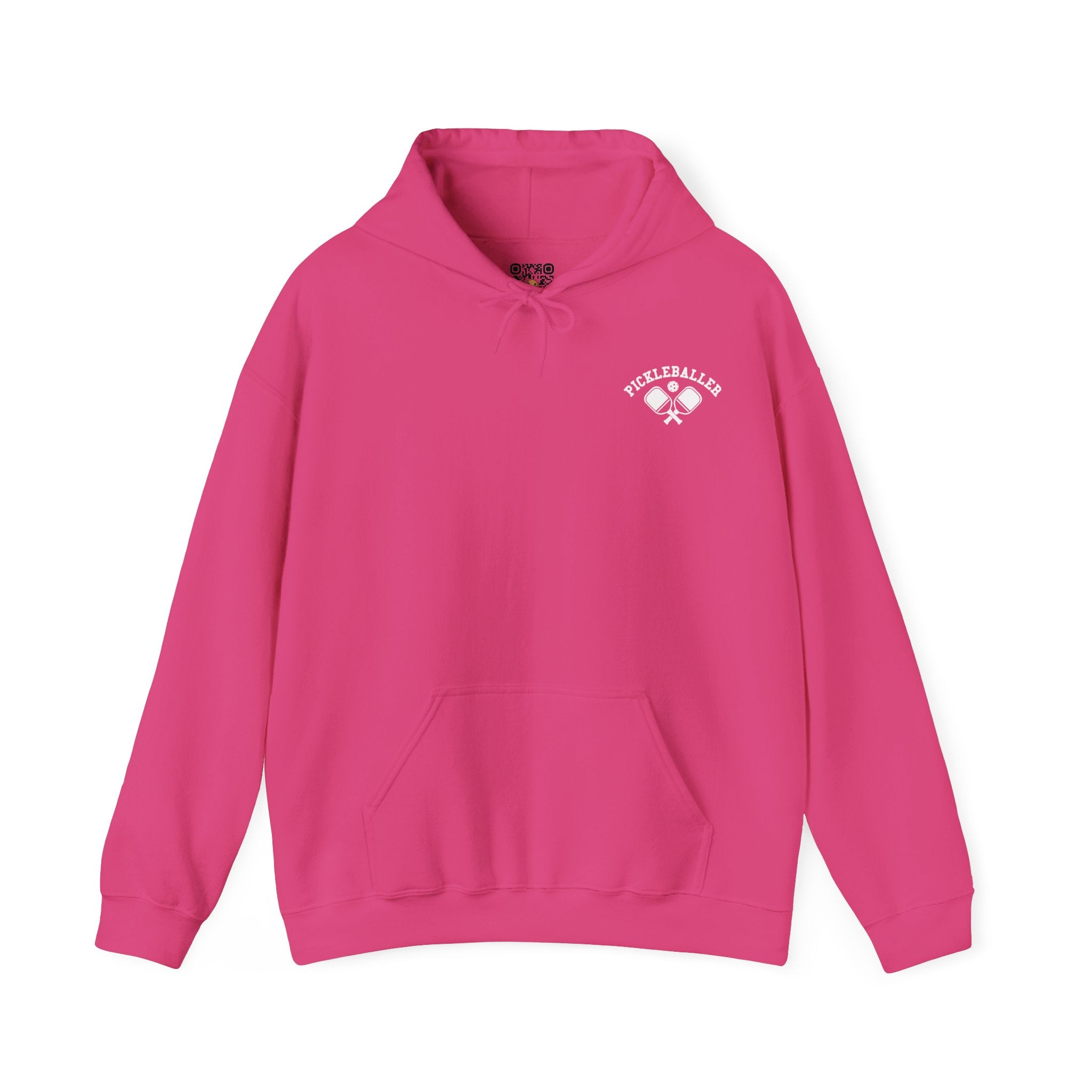 Pickleball Hoodie - Pickleballer with Paddles in White - Pickleball Hoodie for Women & Men